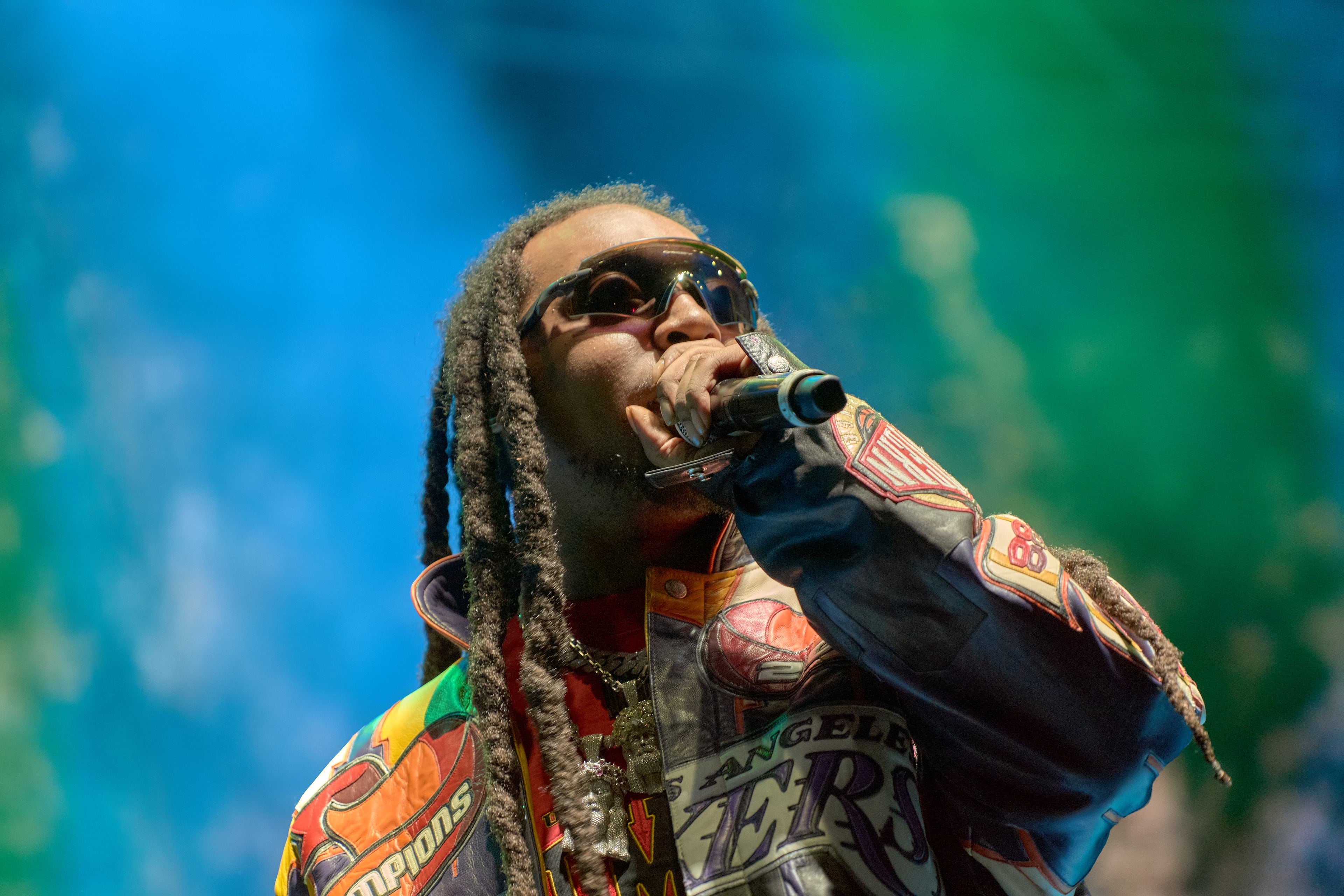 Migos’ Takeoff at ONE MusicFest held at Central Park on October 8, 2022, in Atlanta, Georgia.