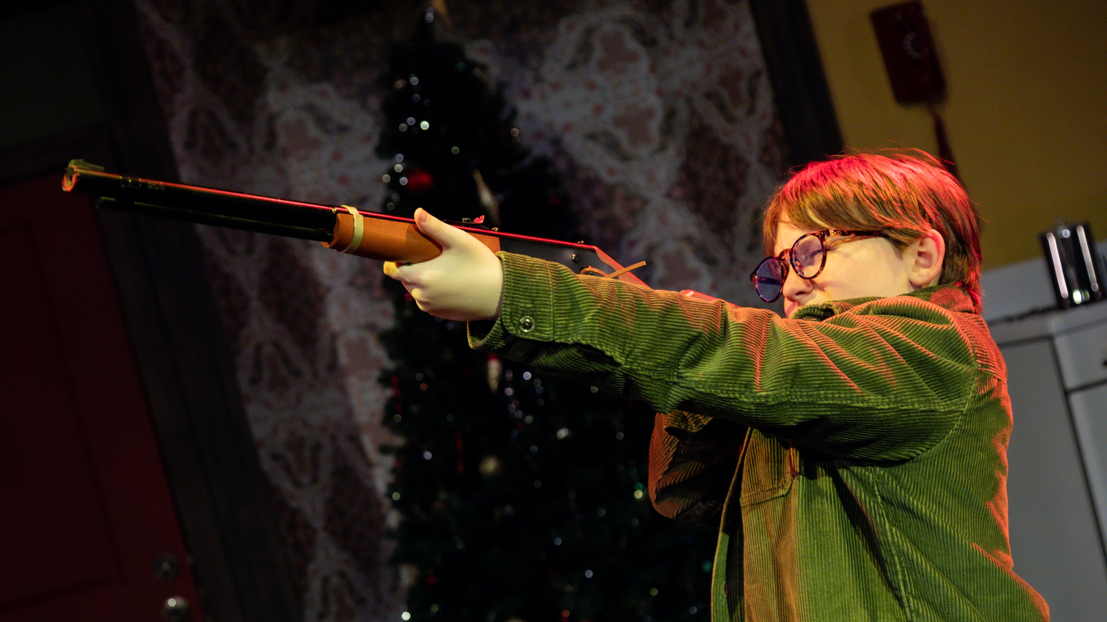 All Ralphie Parker (Max Walls) wants for Christmas is a Red Ryder air rifle, but everyone around him believes the BB gun will shoot his eye out. (Photos by Casey Gardner Ford)
