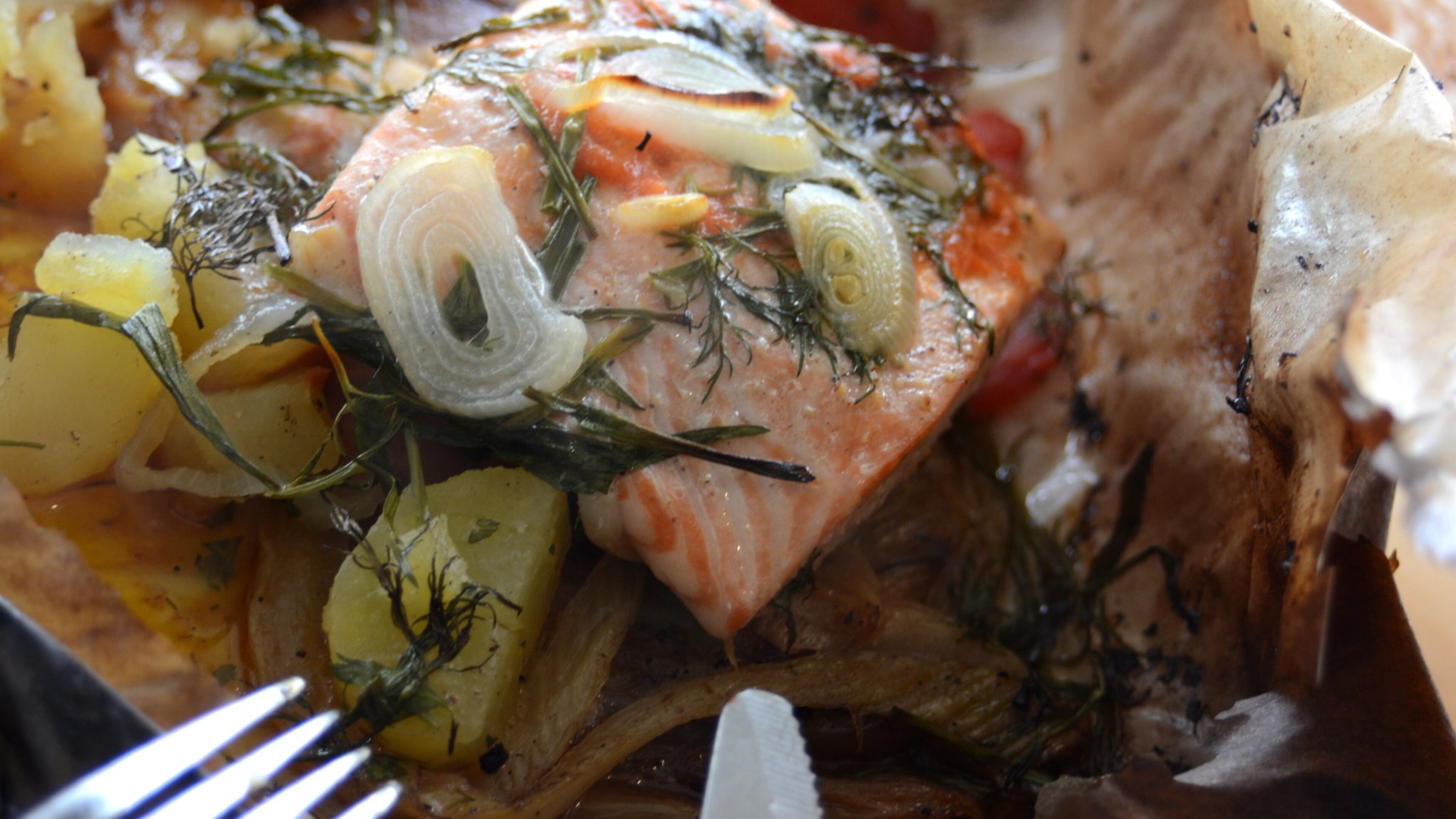 Baked Salmon in Parchment from Hammocks Trading Company
