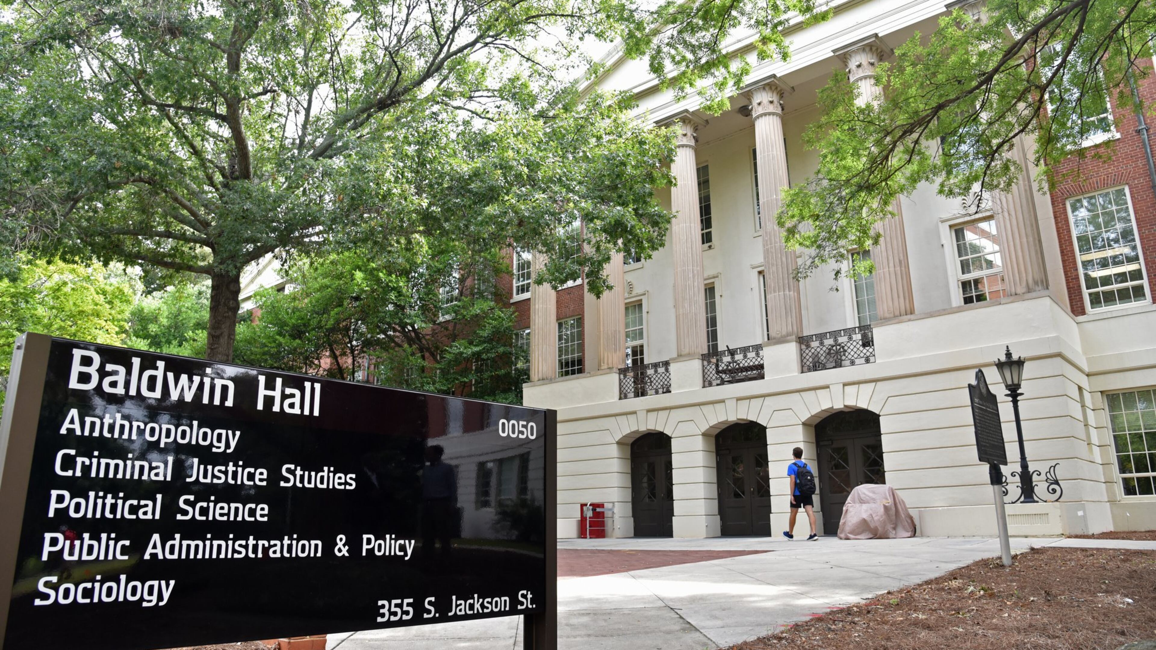 Baldwin Hall, built in 1938, is named for UGA’s founder, Abraham Baldwin, who wrote the school’s charter in 1785. Two years later, Baldwin served as a delegate from Georgia to the Constitutional Convention in Philadelphia that created the U.S. Constitution. Some UGA graduates say Baldwin supported slavery. They want the name of the hall and other buildings they say are named after people with ties to slavery and white supremacy. (Hyosub Shin / hshin@ajc.com)