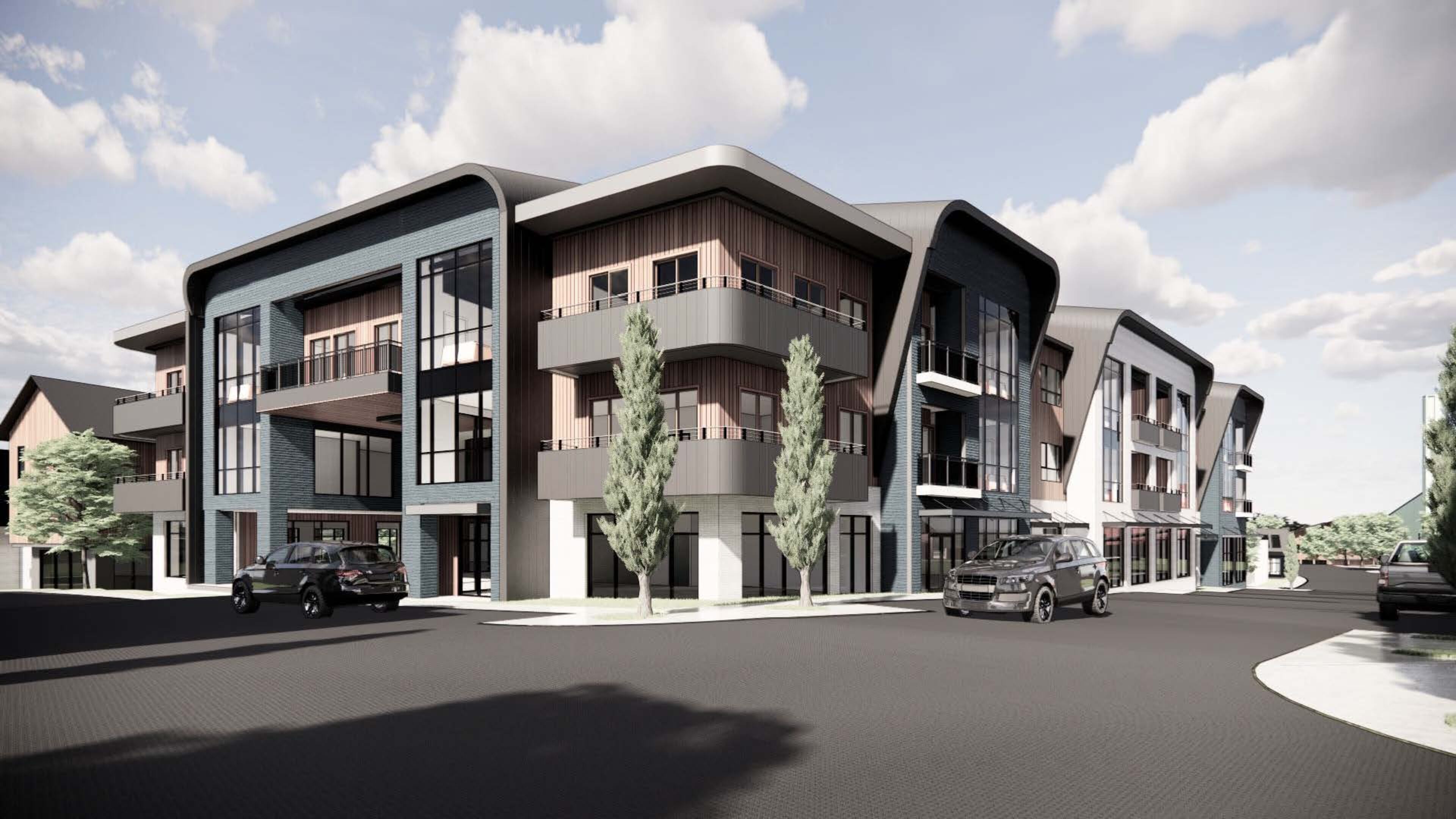 This is a rendering of a planned "aging-in-place" facility within Serenbe, a mixed-use district about 35 miles south of Atlanta. The facility was detailed in an April 2025 development of regional impact filing that laid out Serenbe's future expansion plans.