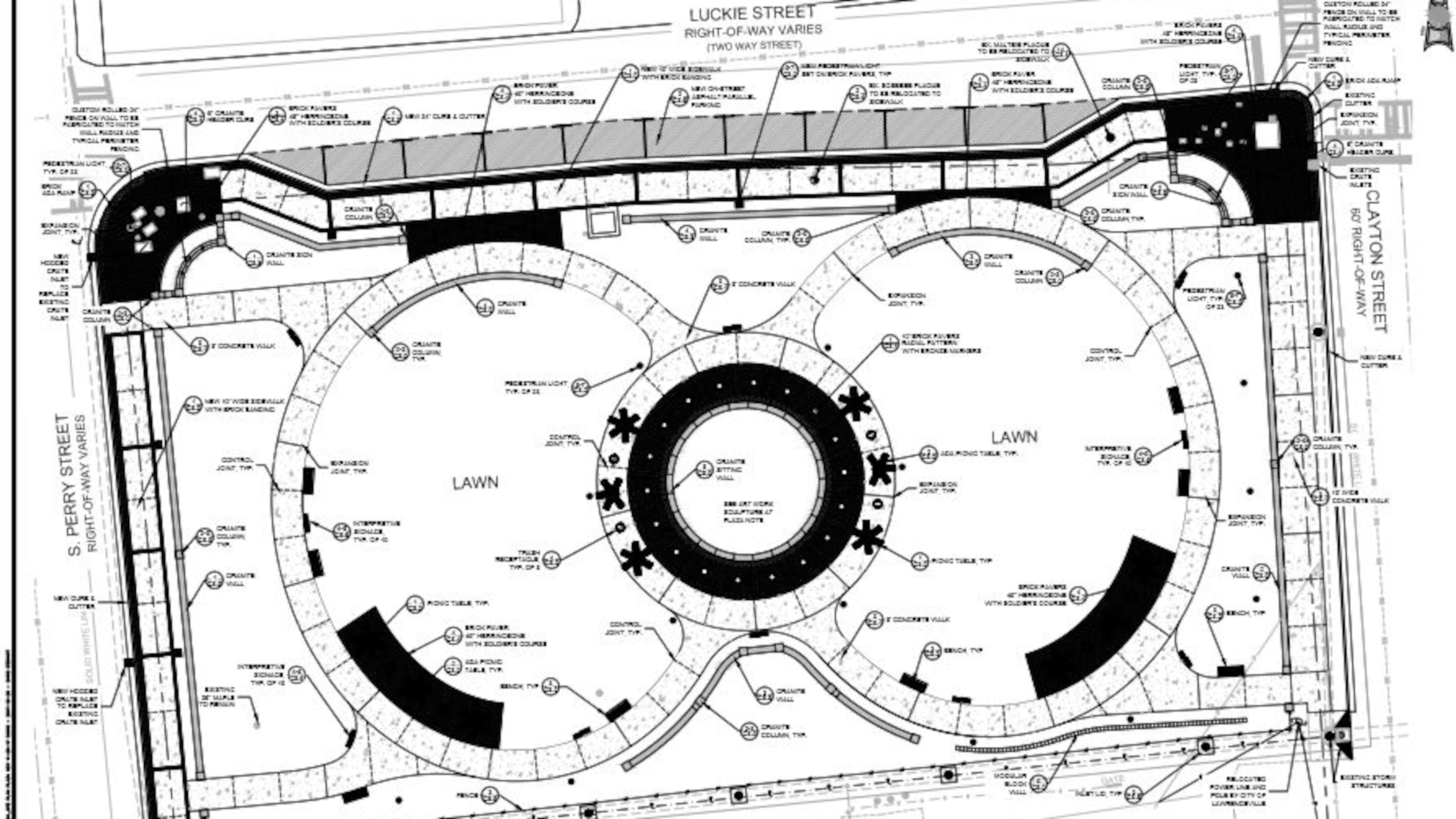 Gwinnett's new Bicentennial Plaza will replace the former Fire Station 15 in Lawrenceville. (via Gwinnett County)