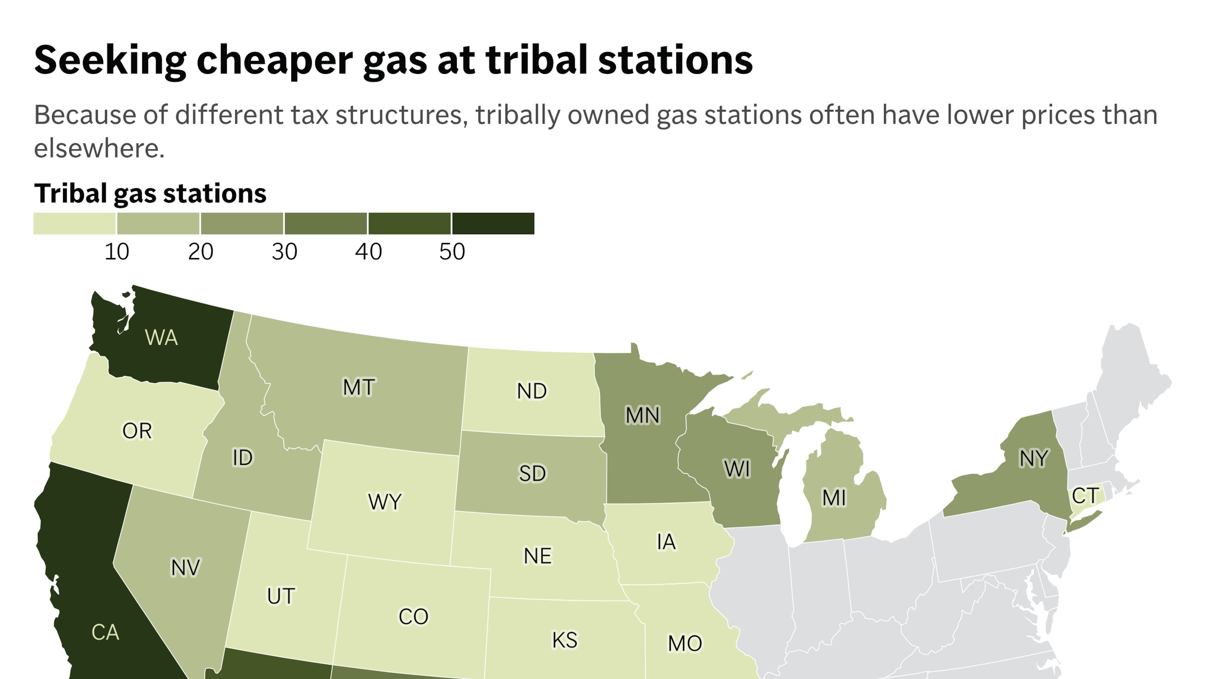Deals at the pump are to be found at many of the nearly 500 tribally owned convenience stores with gas stations across the U.S. (AP Digital Embed)