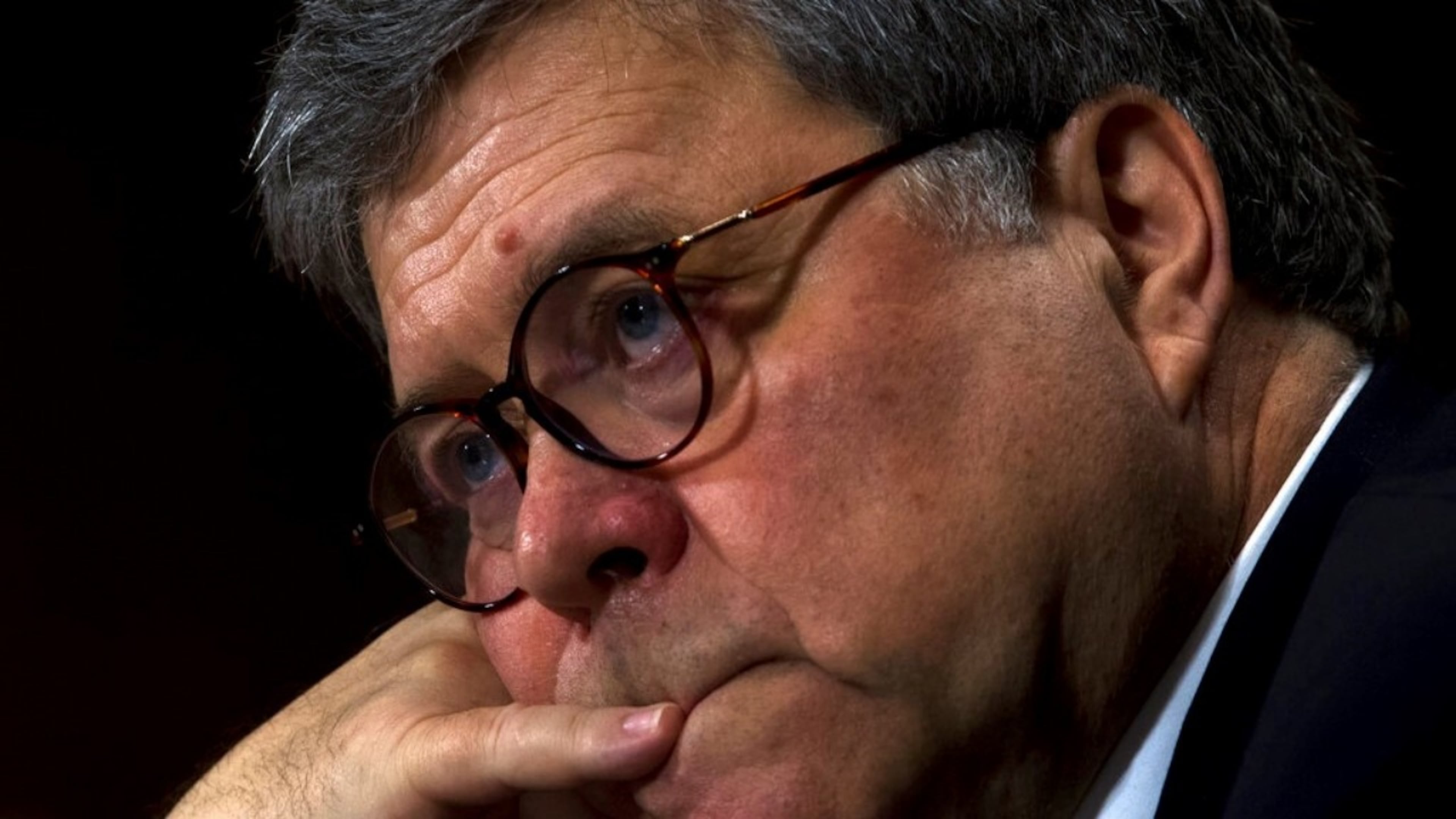 Attorney General William Barr appears during a Senate Judiciary Committee hearing on Capitol Hill in Washington, Wednesday, May 1, 2019, on the Mueller Report.