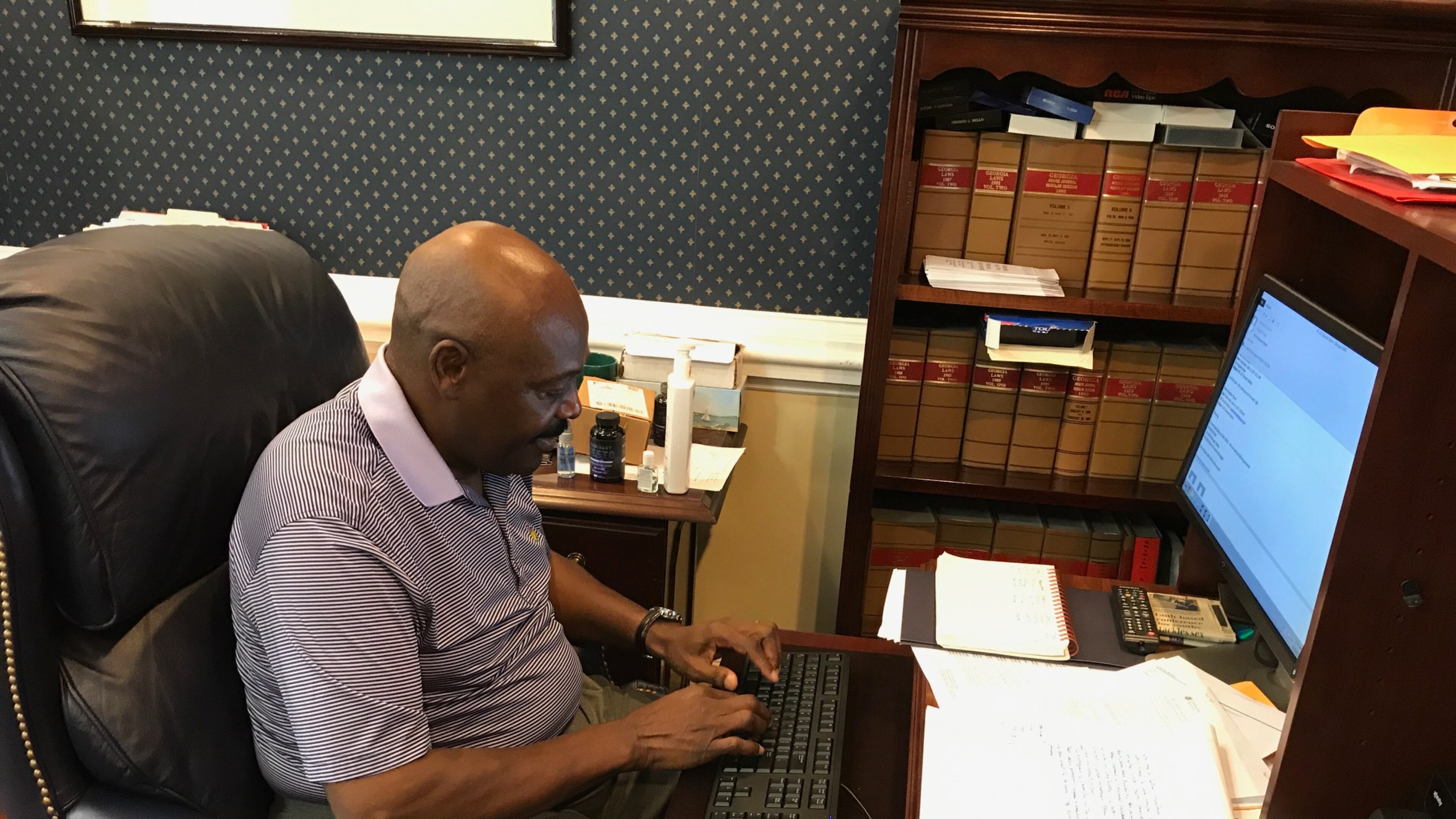 Former Georgia Senate Majority Leader Charles Walker, who went from the height of political power at the Capitol to prison, is working on his second book. JAMES SALZER/JSALZER.AJC>COM