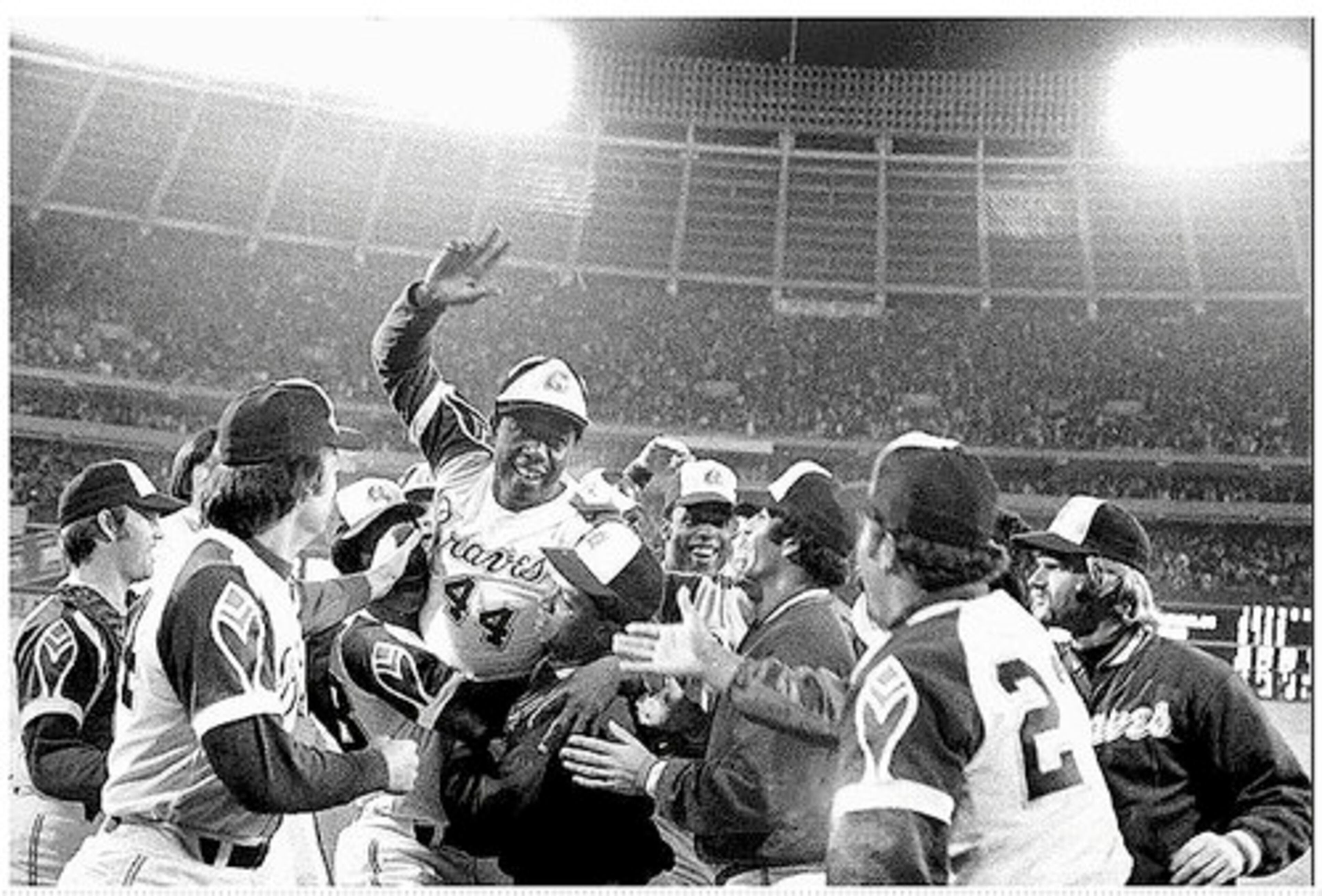 His welcoming committee at home plate included his teammates and his mother Estella. Aaron endured racist hate mail on the way to 715. During the 1973 offseason, the FBI probed death threats against him, and he was given personal protection.