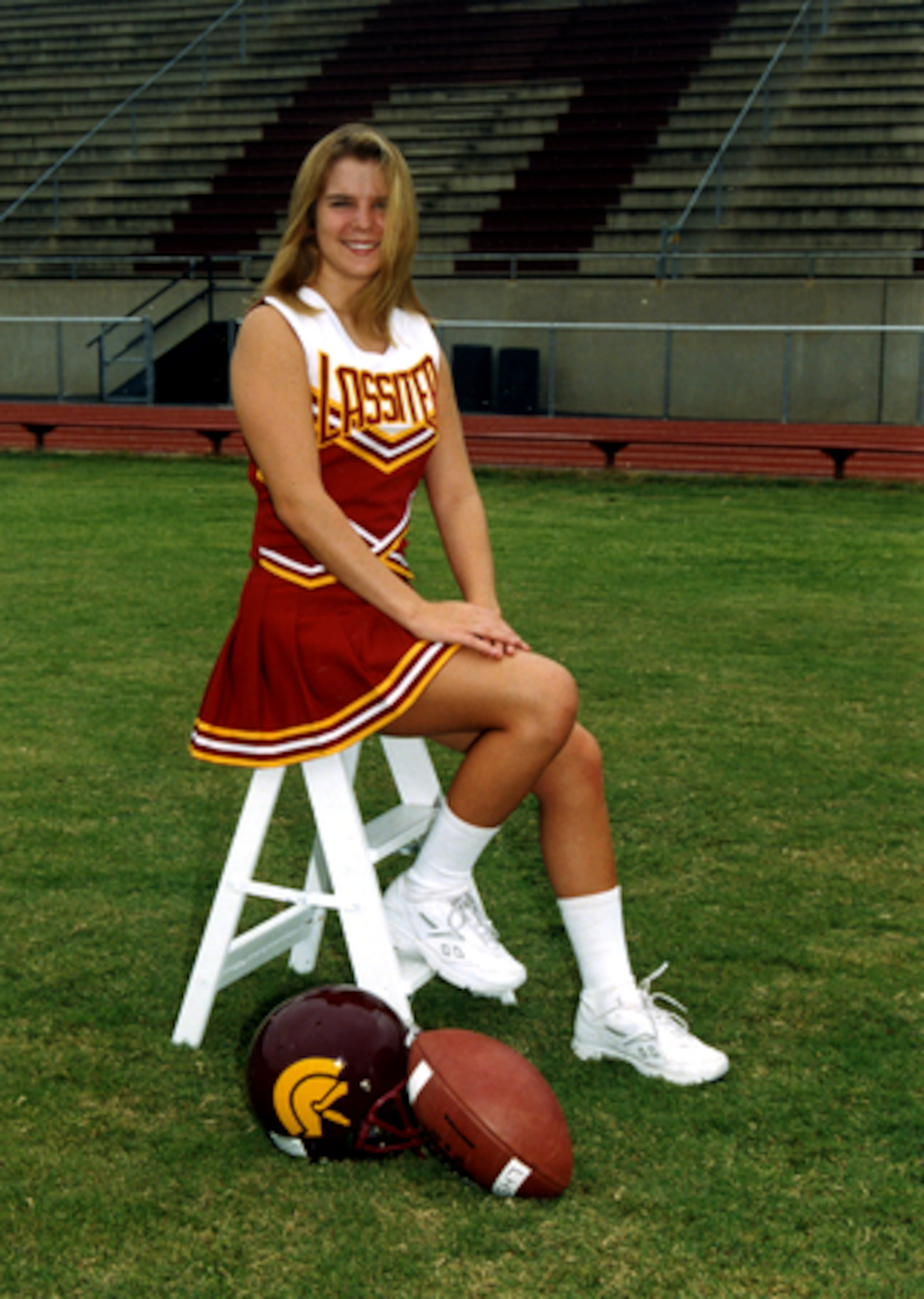 Donald was a spirited teenager (seen here as a cheerleader for Lassiter High School) when her father, who did not see Cindy tanning in the family's East Cobb driveway, ran over her with a car.