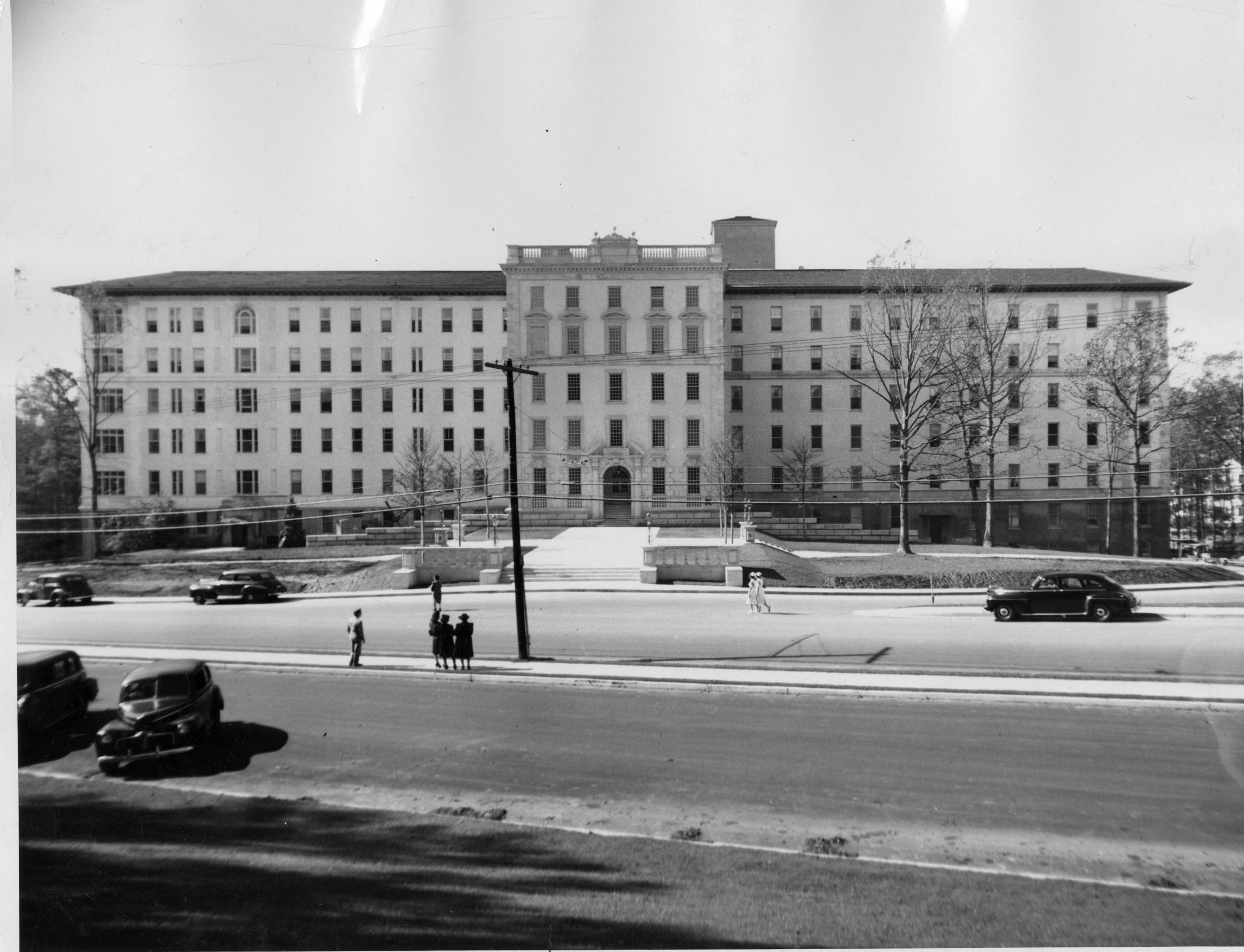 This is the way Emory University Hospital looks after the addition of the Conkey Pate Whitehead Pavilion (the right wing of the building.) It was dedicated Nov. 8, 1946.