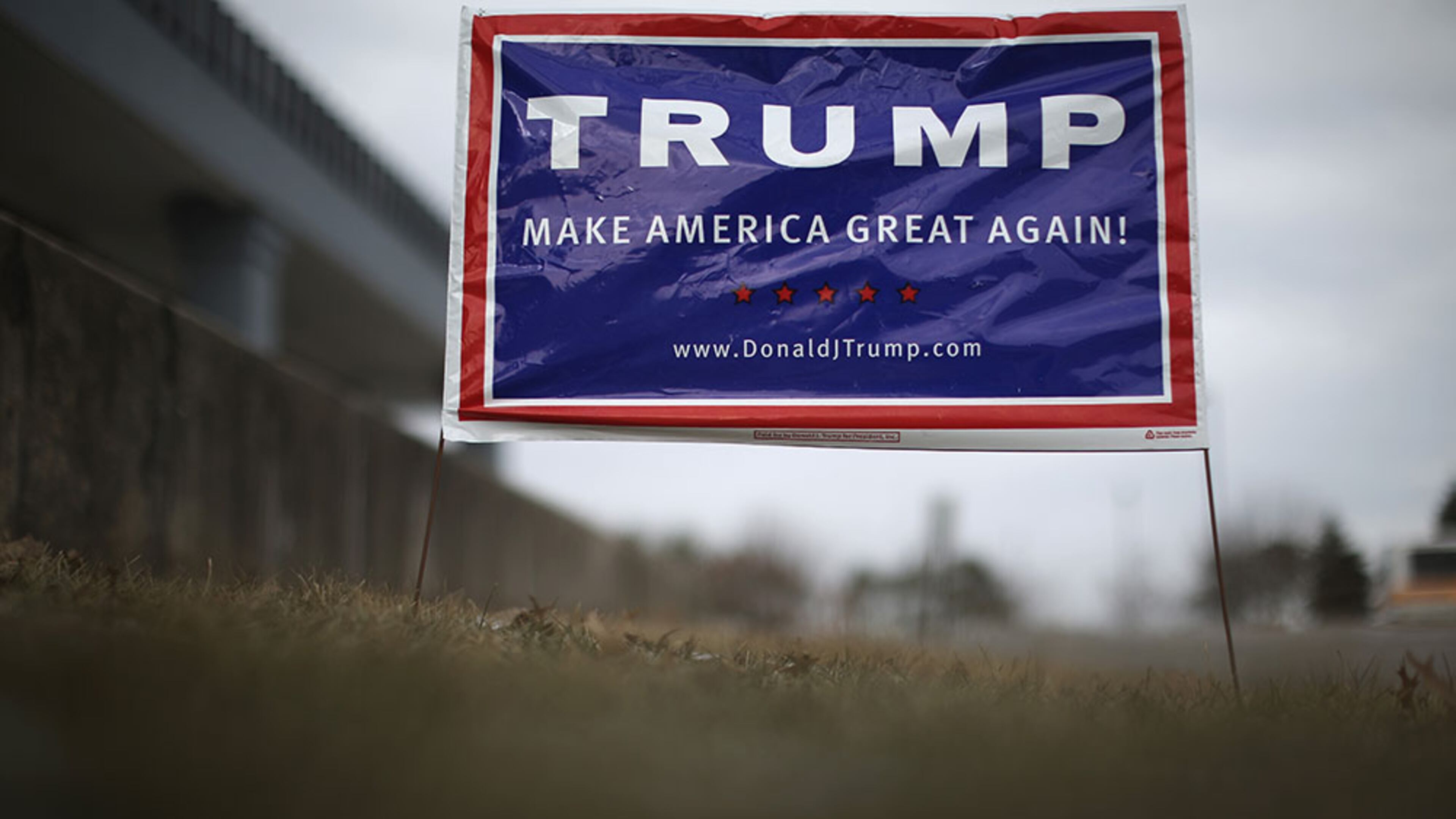 File photo of a Donald Trump yard sign.