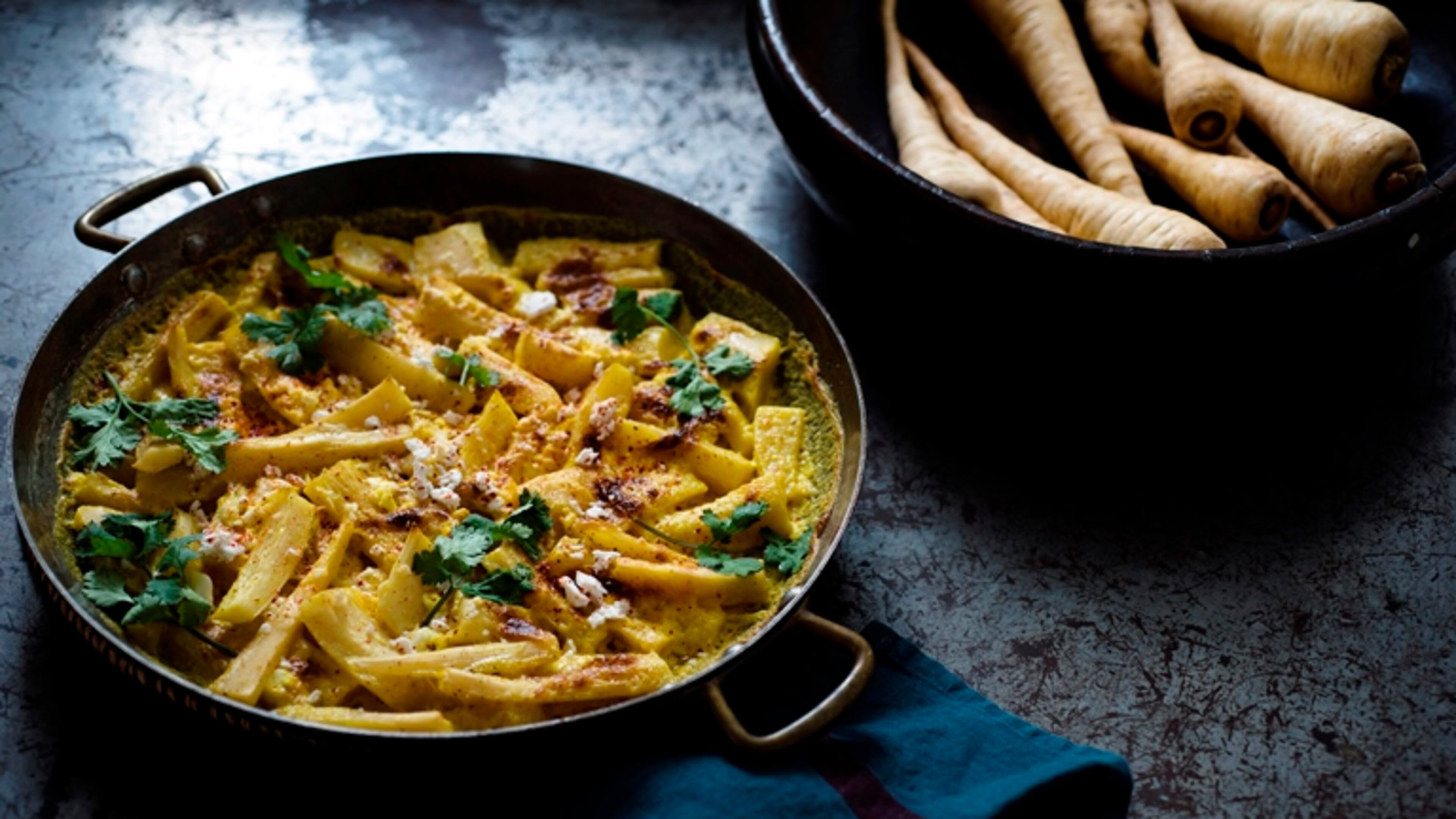 A savory parsnip gratin with turmeric, cumin and cayenne, in New York, Oct. 20, 2015. Though parsnips are lamentably underappreciated, they are by far the tastiest of winter vegetables, so sweet and deep-flavored, and so versatile.