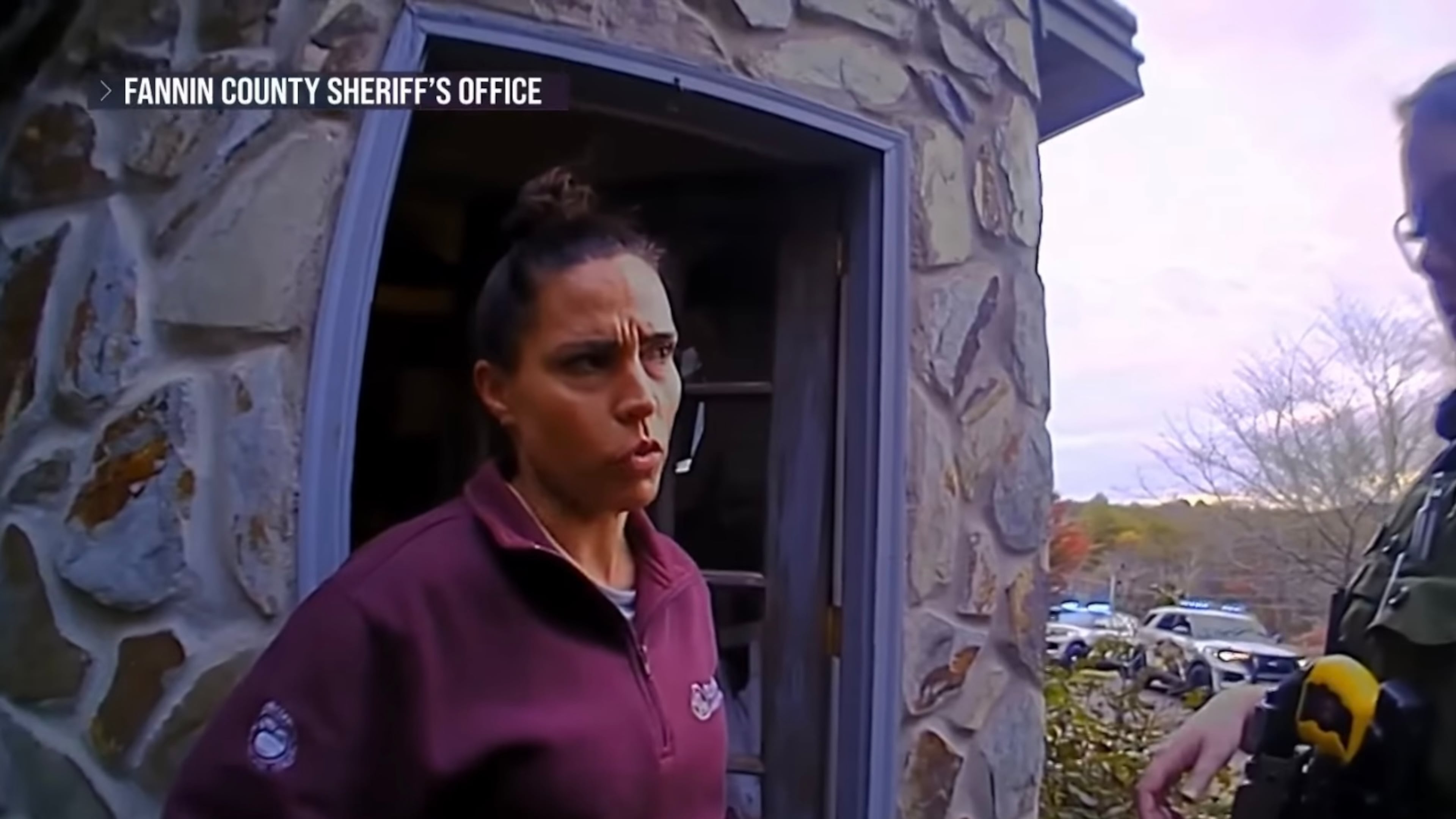 Brittany Patterson is arrested at her home by Fannin County deputies after her almost 11-year-old son, Soren, walked by himself to a store about a mile away. (Courtesy of Fannin County Sheriff's Office)