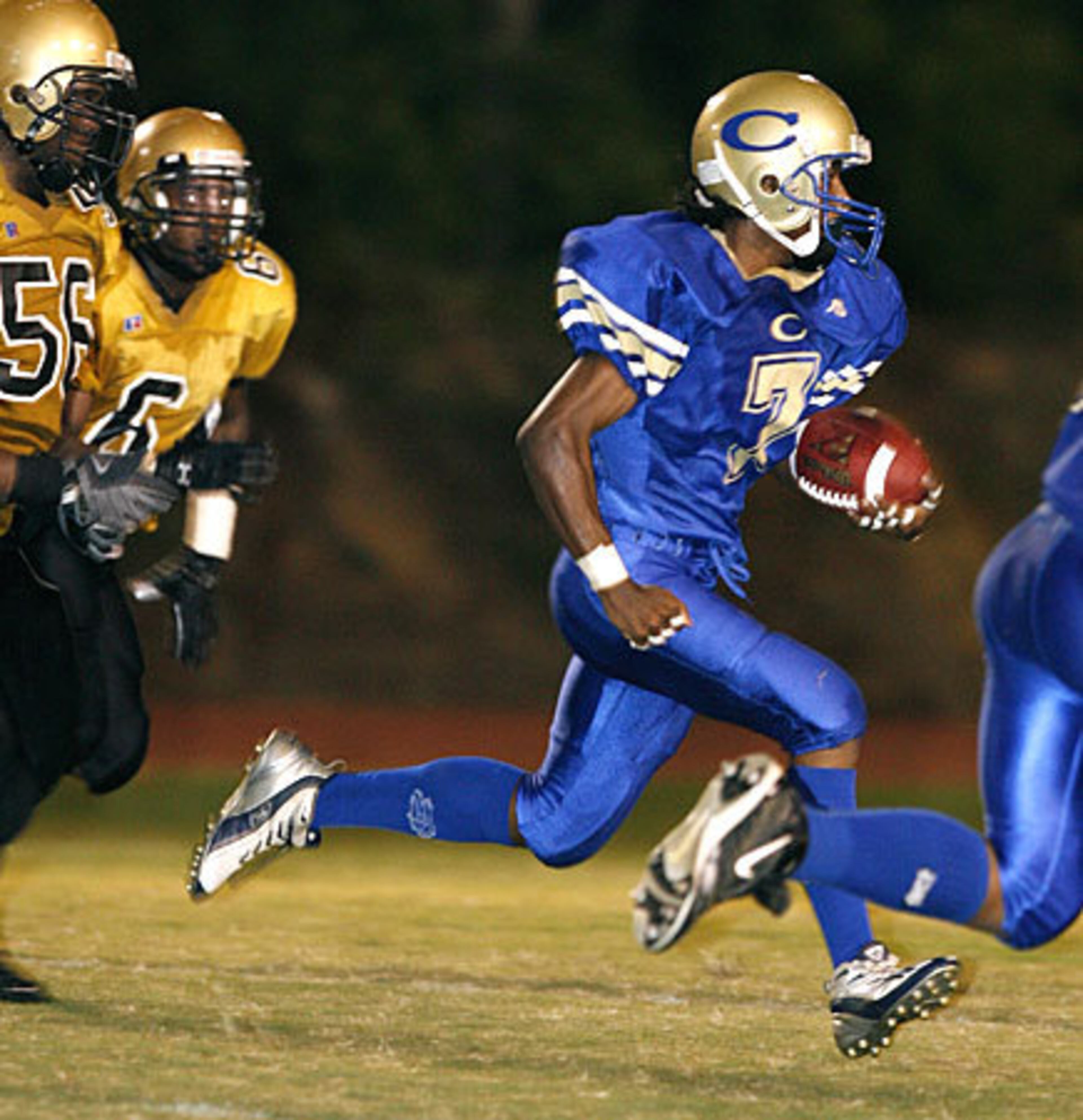 Chamblee receiver Darius Jones gets free in the first half, helping the host Bulldogs open a big lead.