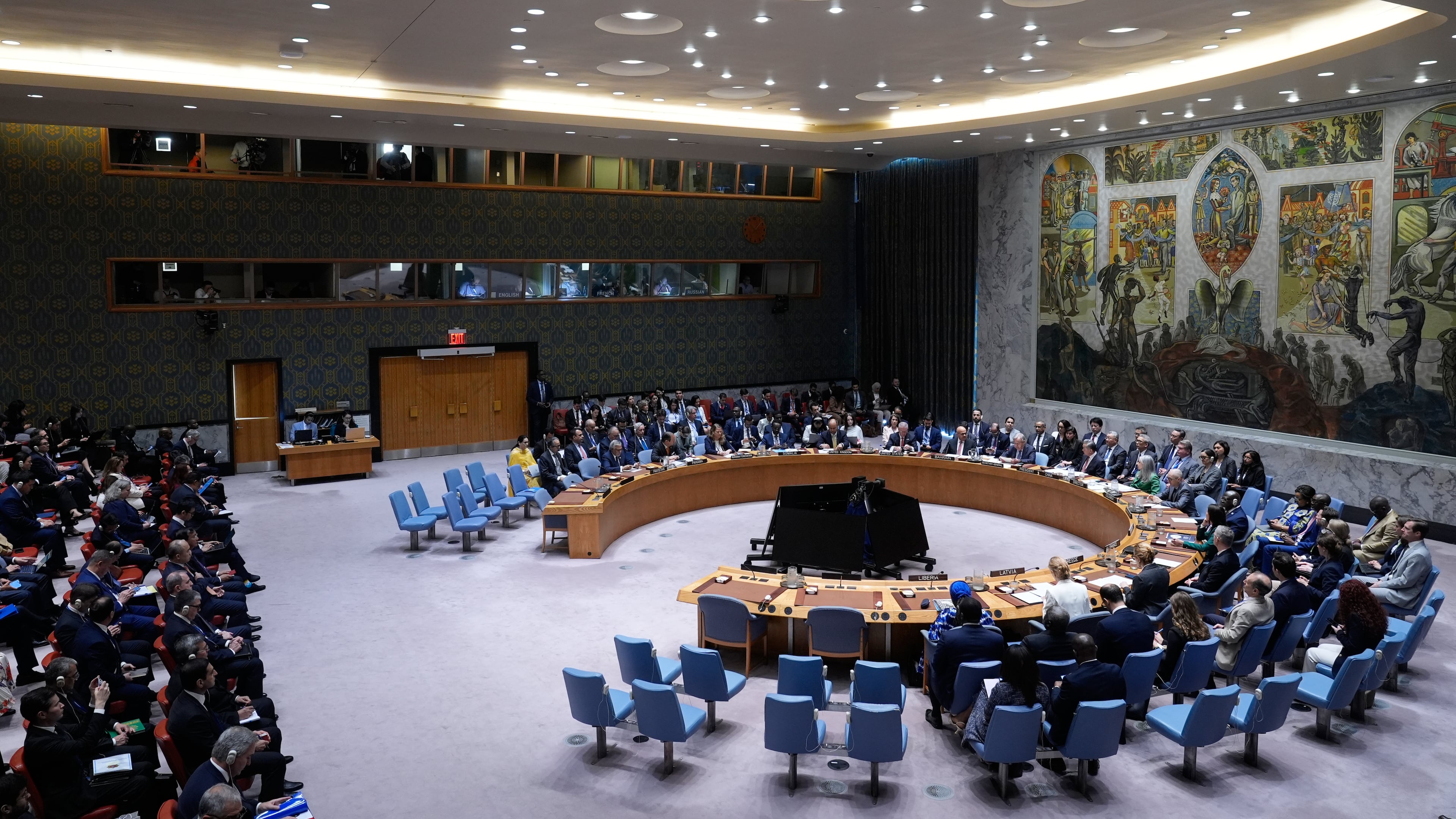 The Security Council meets at United Nations headquarters, Tuesday, May 26, 2026. (AP Photo/Seth Wenig)