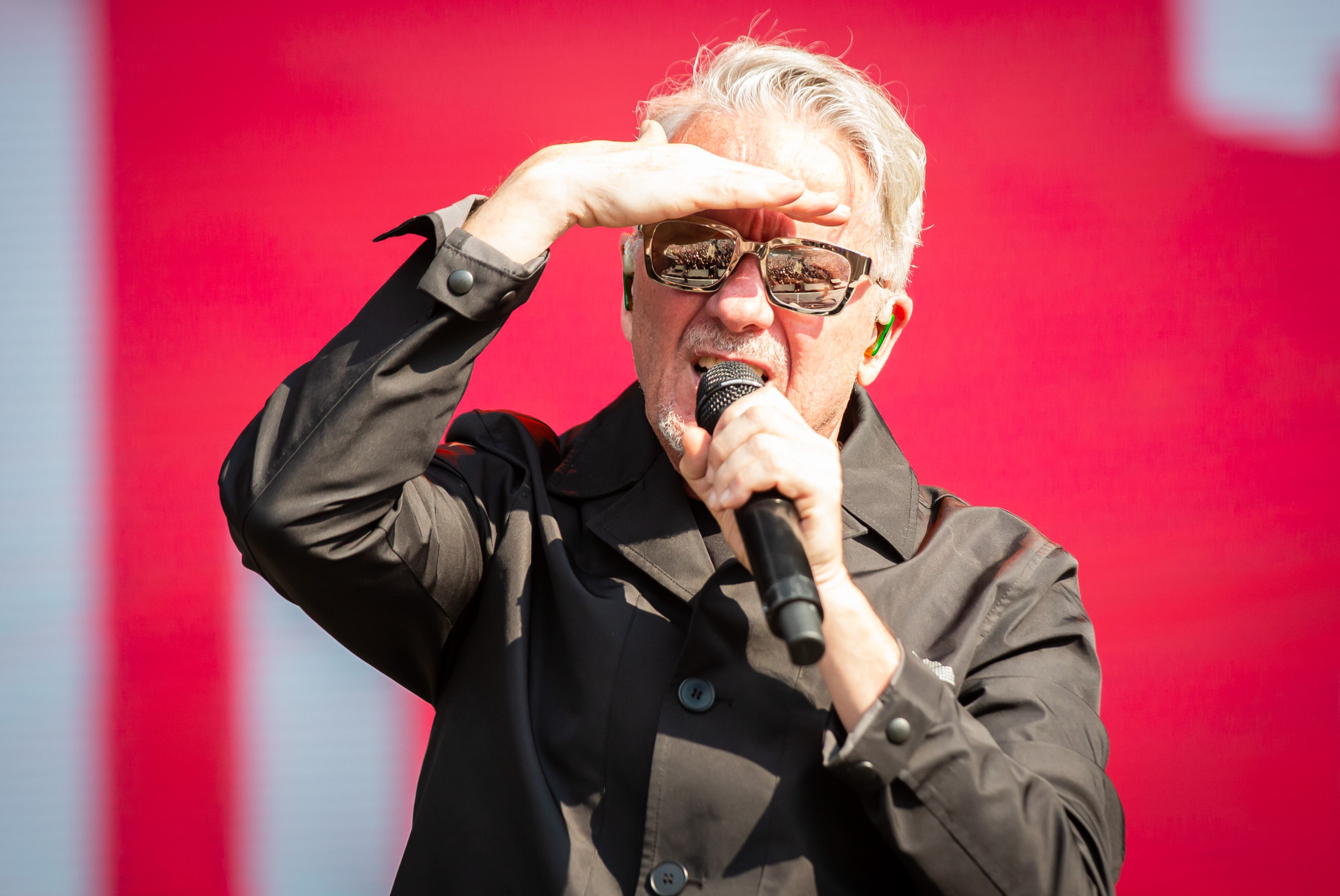 Atlanta, Ga. — New wave legends Devo took the Peachtree Stage and played classics like "Whip It" for adoring fans on Sunday, Sept. 21, 2025, at Piedmont Park. (RYAN FLEISHER FOR THE ATLANTA JOURNAL-CONSTITUTION)