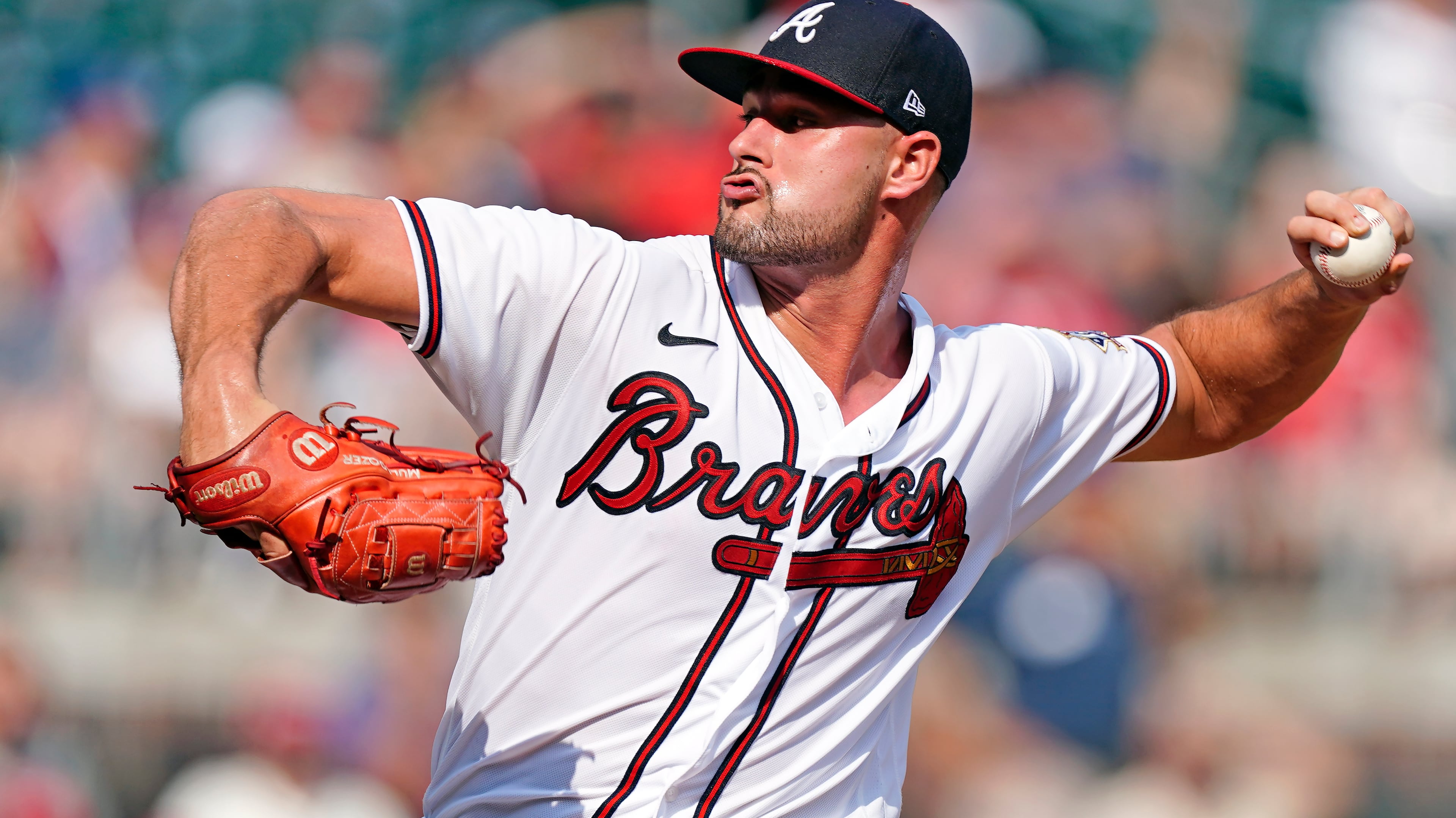 Pitcher Kyle Muller has been putting up great numbers for Triple-A Gwinnett. (AP Photo/John Bazemore)