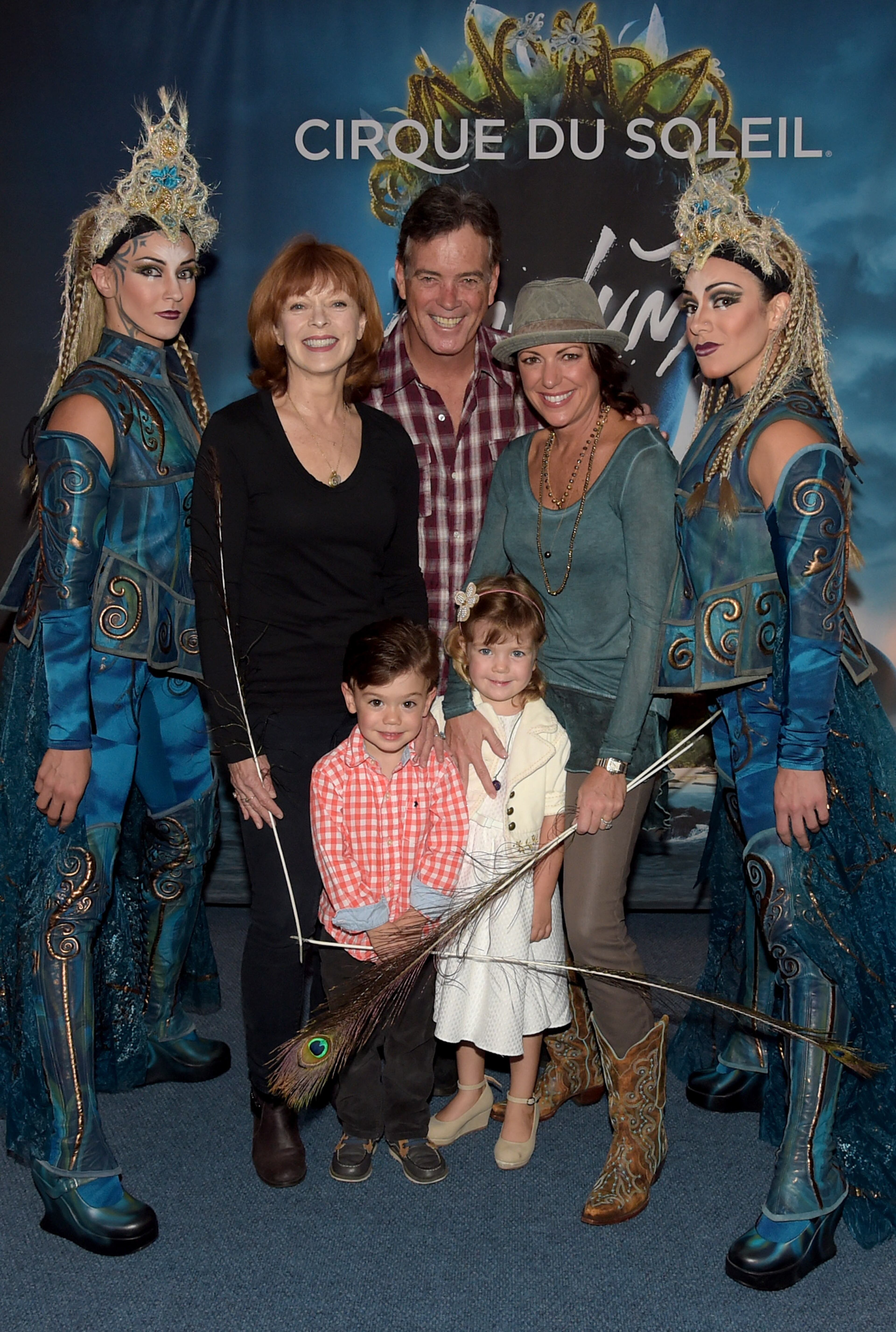 ATLANTA, GA - OCTOBER 03: ABC's "Resurrection" cast member Frances Fisher, Fox News Channel's John Roberts with HLN Anchor Kyra Phillips and family attends Amaluna opening night at the Big Top at Atlantic Station on October 3, 2014 in Atlanta, Georgia. (Photo by Rick Diamond/Getty Images for Cirque du Soleil)