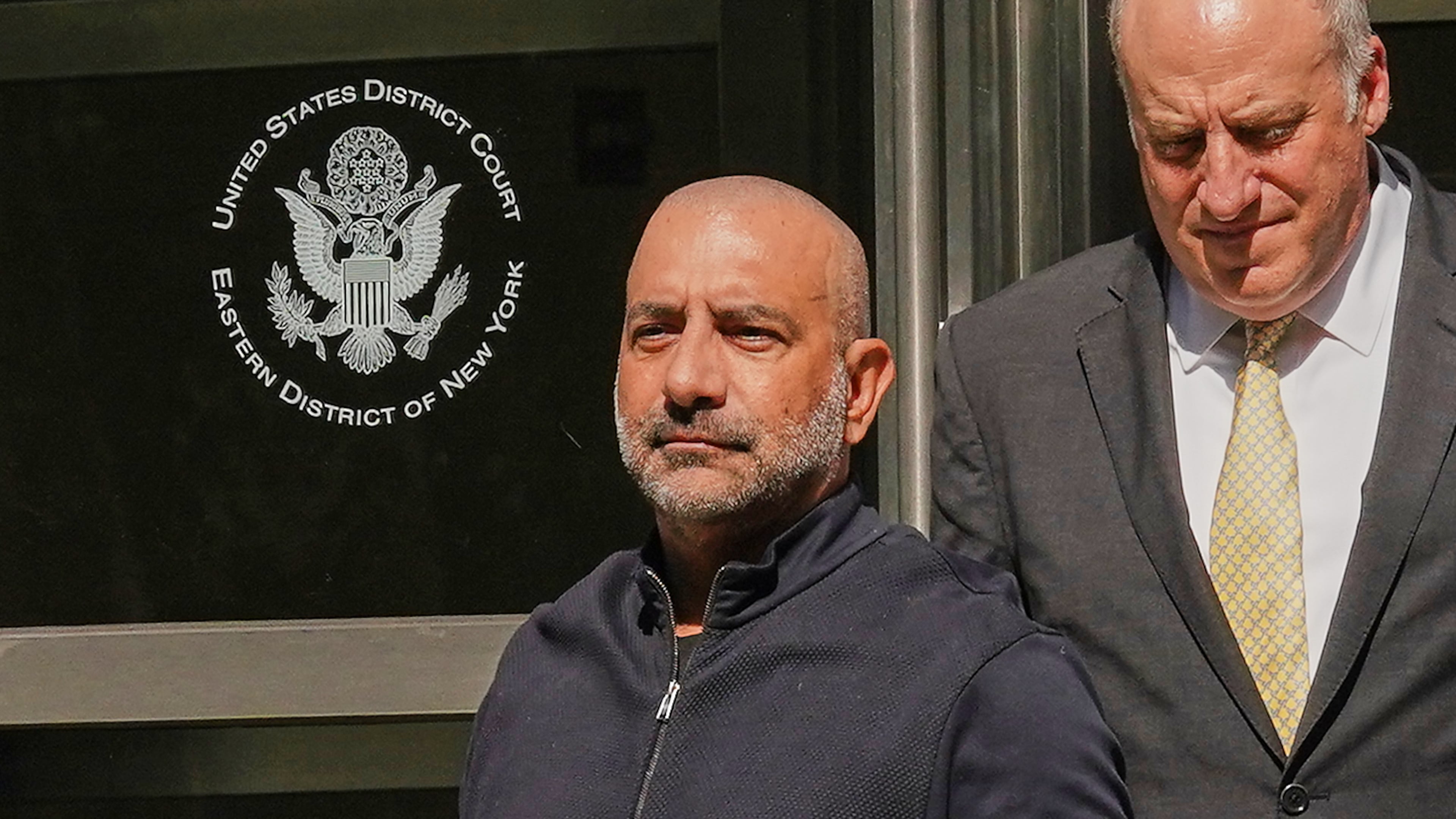 Frank Carone leaves federal court in the Brooklyn borough of New York, Wednesday, June 24, 2026. (AP Photo/Richard Drew)