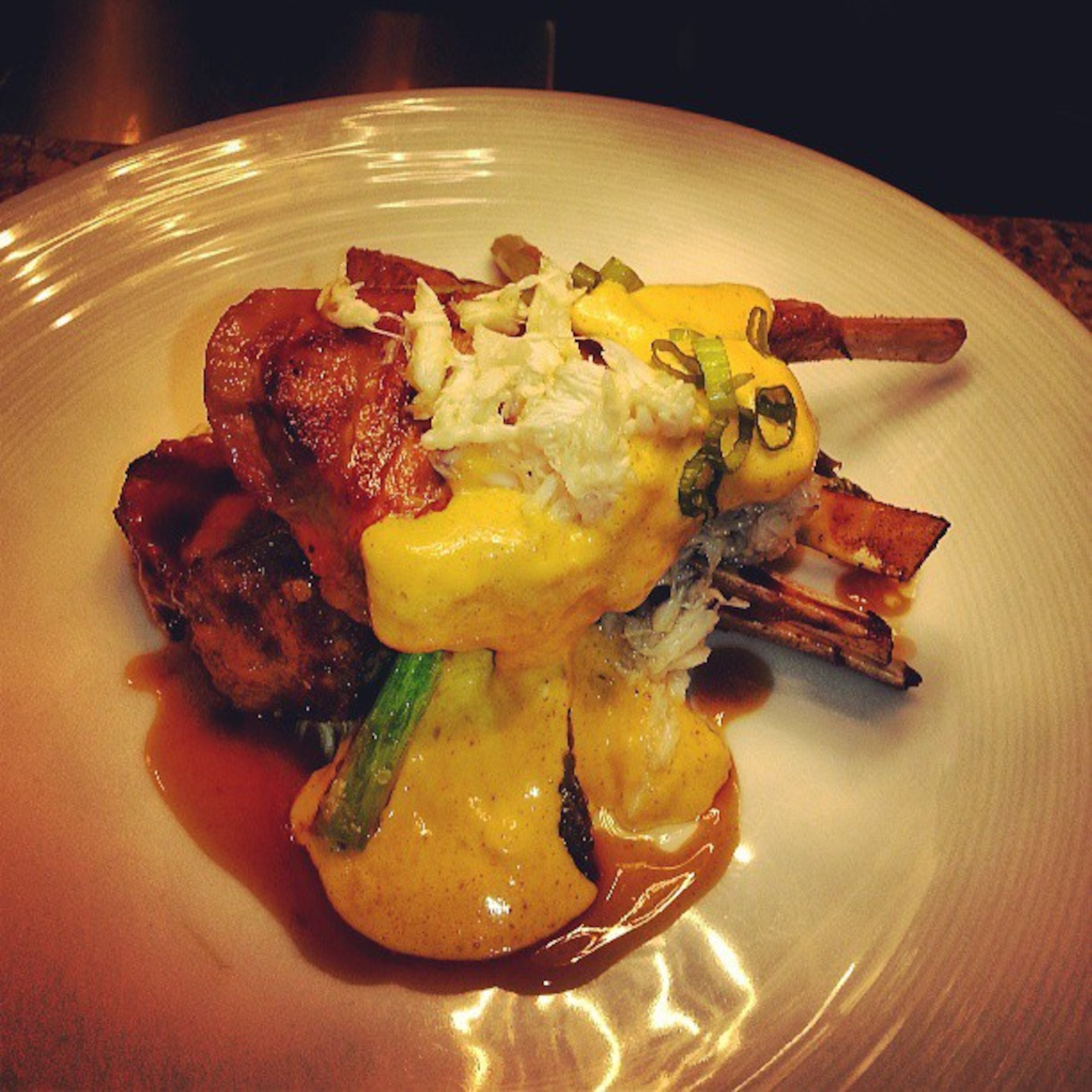 Lamb Chops Oscar from 1924 Prime at High Point University! :-)