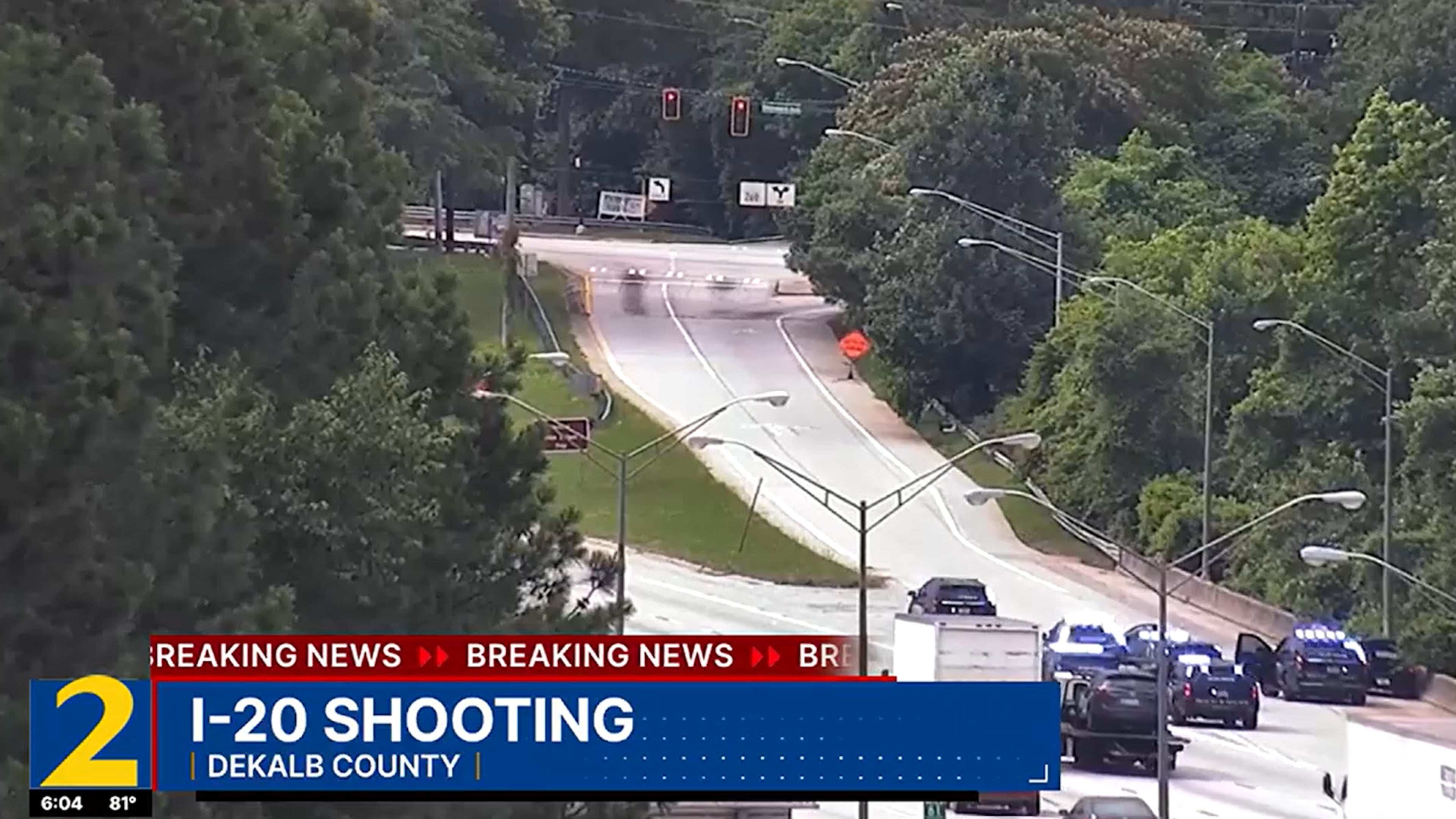 DeKalb County police are investigating after two women were found shot on I-20 Monday afternoon, authorities said. (Channel 2 Action News)