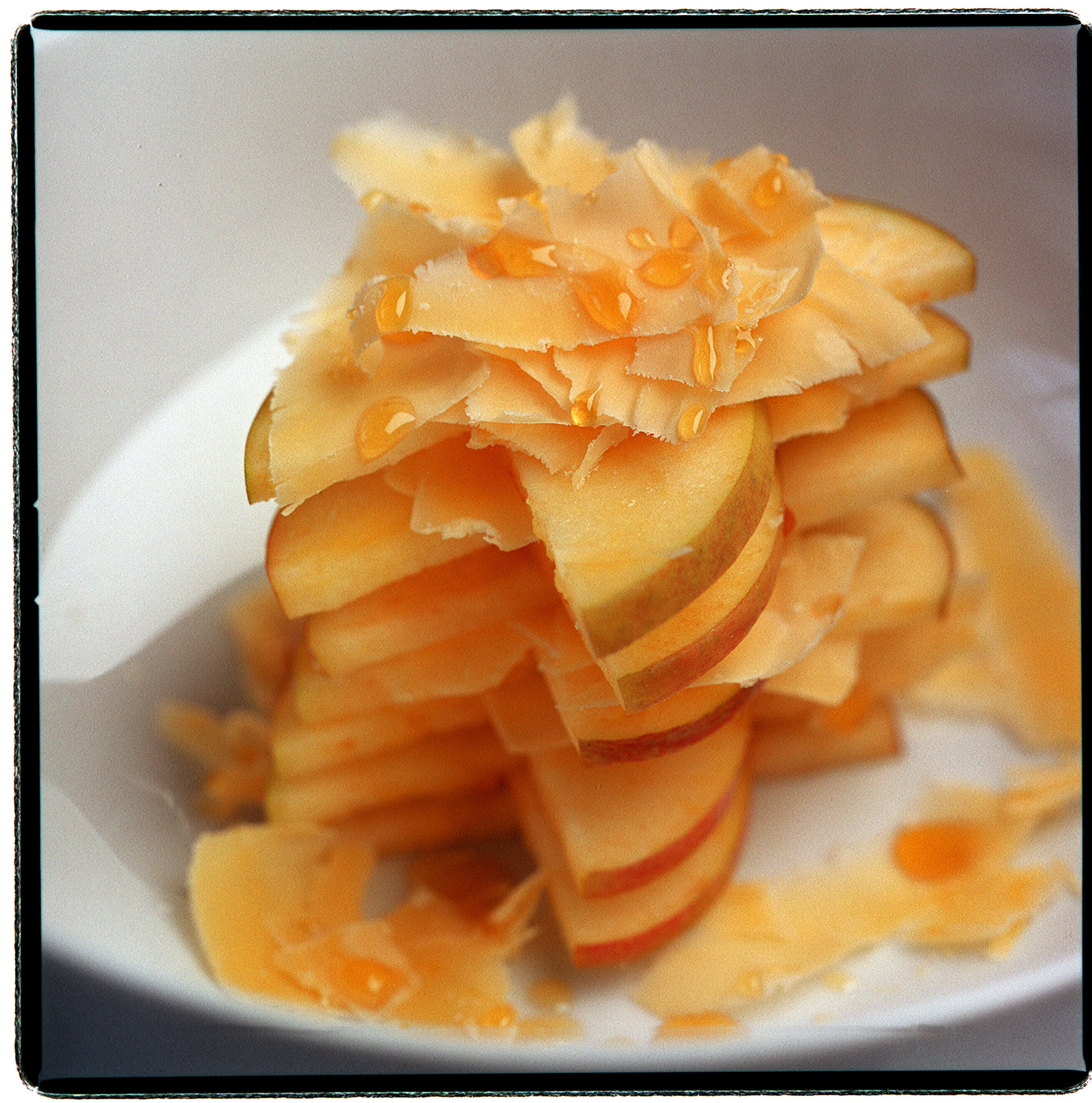 Apples with 4 year old Gouda & chestnut honey from Bacchanalia in 2000.