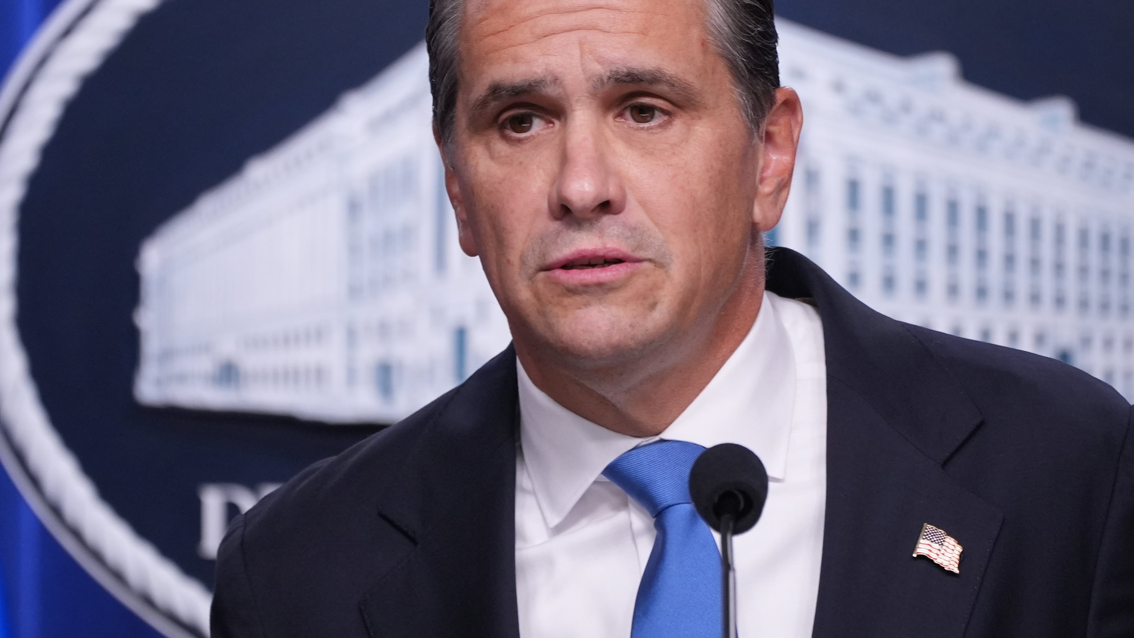 Attorney General Todd Blanche, speaks during a news conference at the Department of Justice, Wednesday Sept. 30, 2026, in Washington. (AP Photo/Jacquelyn Martin)