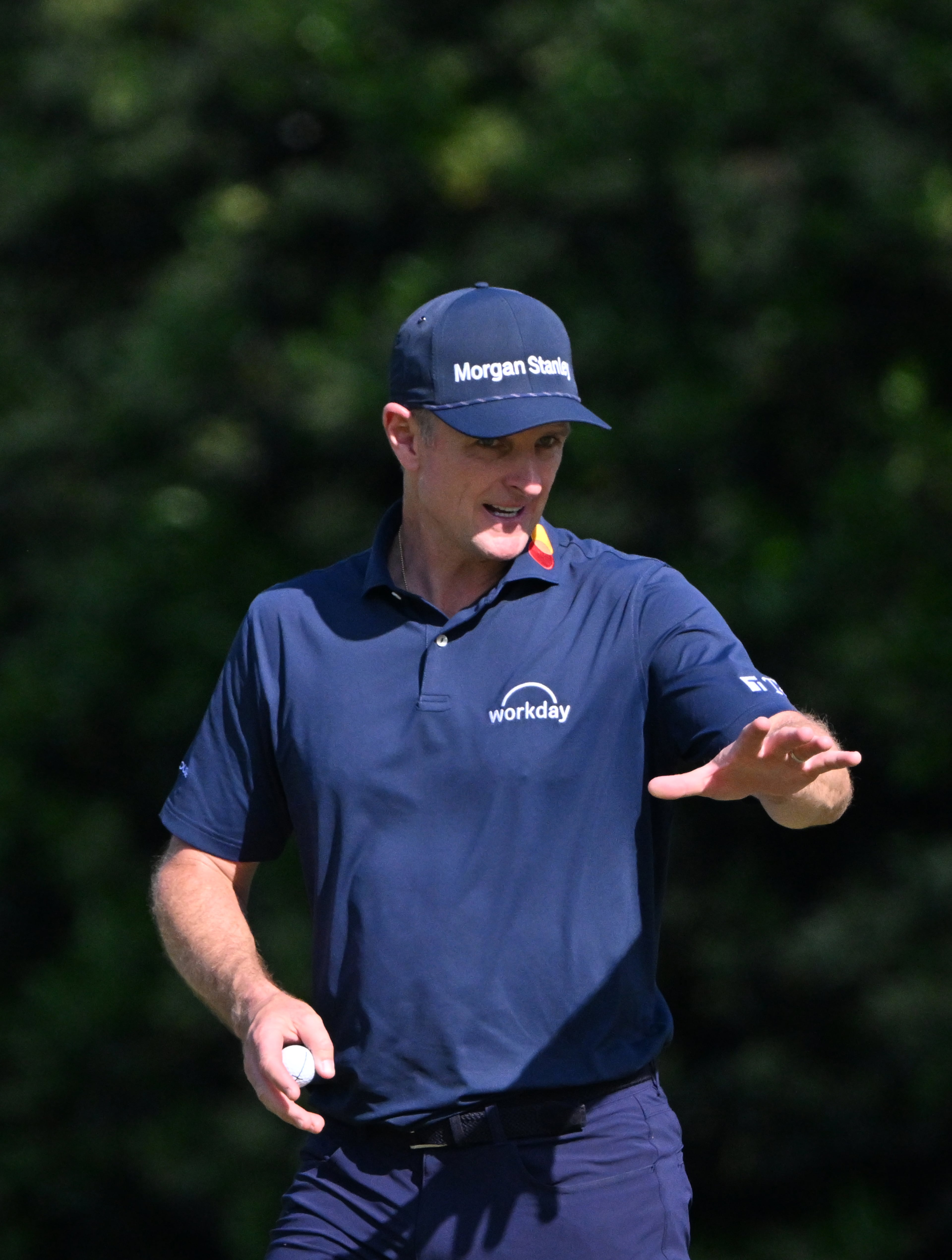 Justin Rose on 11th green during final round of the Masters, at Augusta National Golf Club, Sunday, April 12, 2026, in Augusta, GA (Hyosub Shin/AJC)