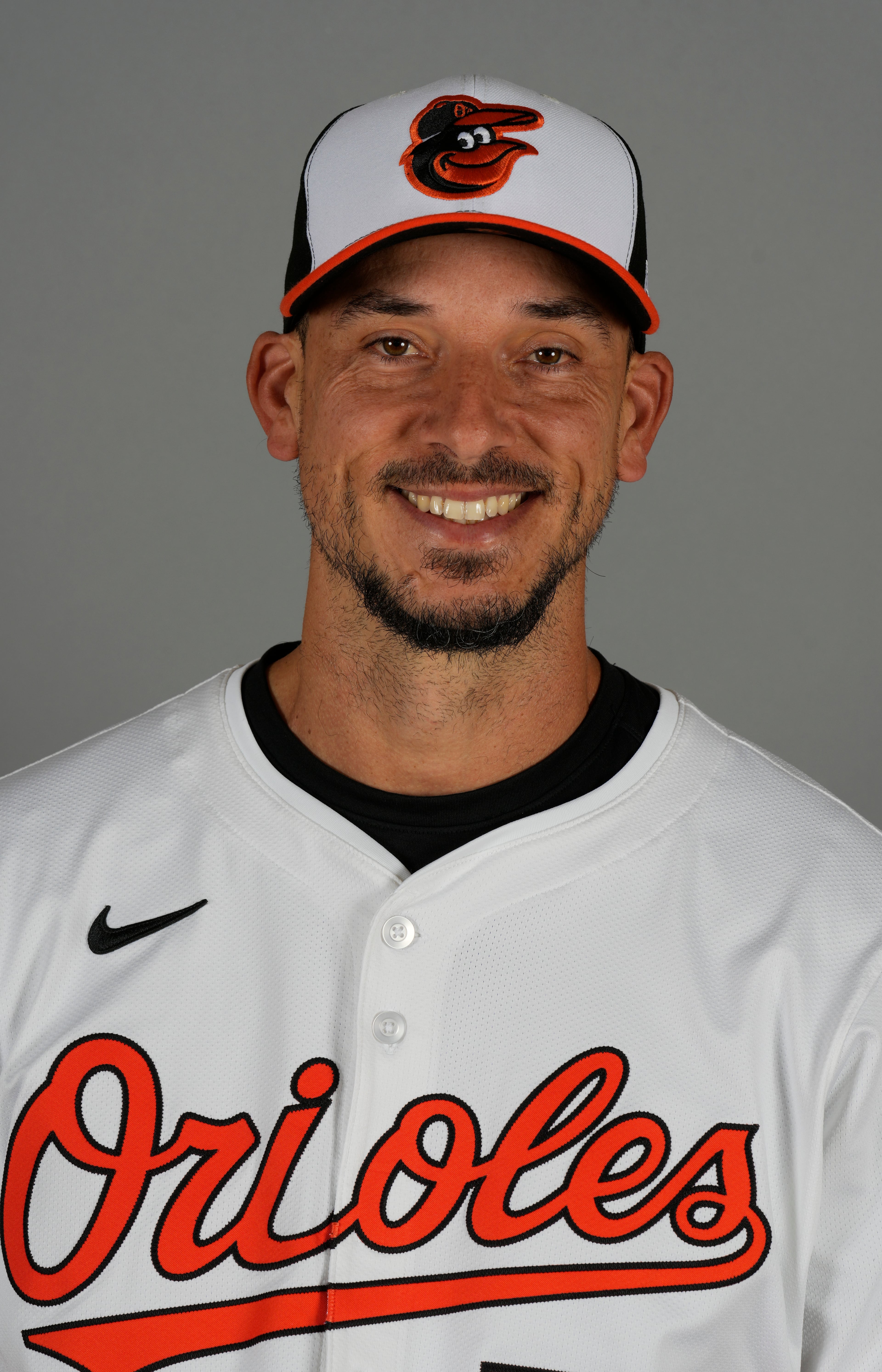 This is a 2025 photo of Charlie Morton of the Baltimore Orioles baseball team Wednesday, Feb. 19, 2025, in Sarasota, Fla. This image reflects the Orioles active roster as of Feb. 19, 2025, when the photo was taken. (AP Photo/Chris O'Meara)