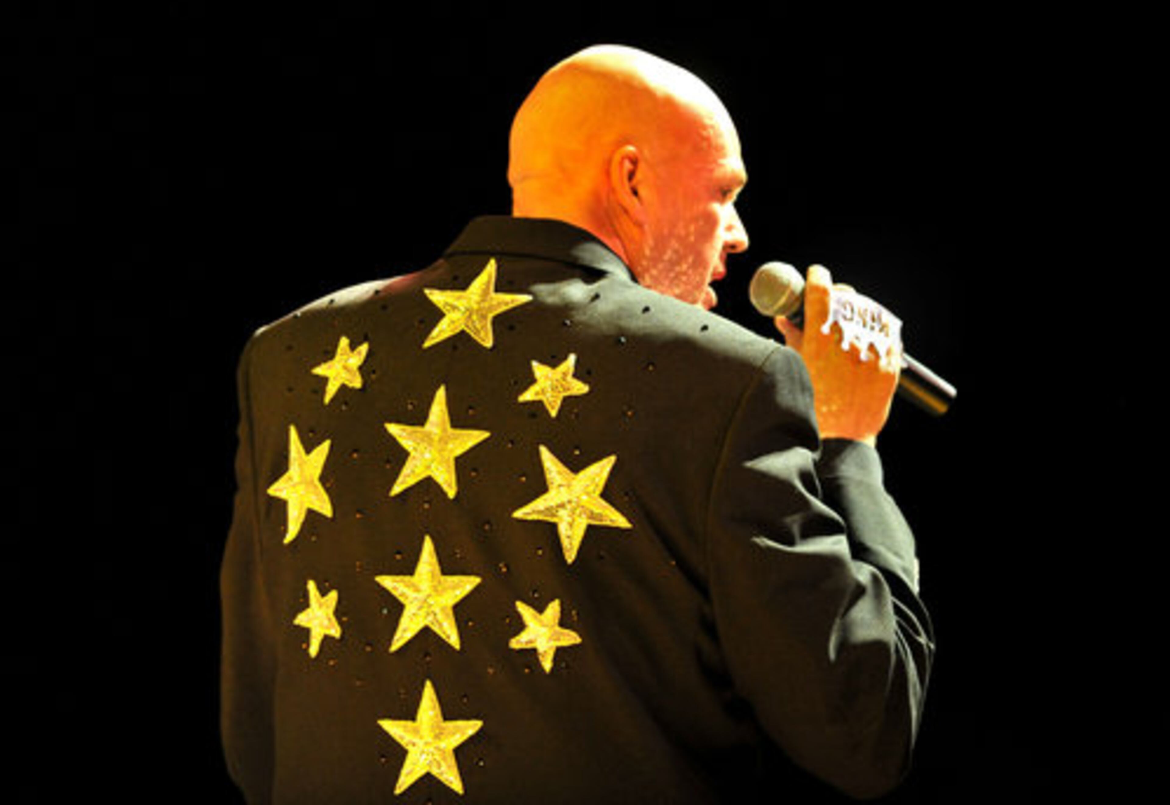 Big Mike Geier performs during the Big Mike Geier's Elvis Royale featuring Kingsized & Dames Aflame at Variety Playhouse in Atlanta on Saturday, Jan. 8, 2010. Big Mike Geier doesn't do an impersonation, but just a spot-on voice rings out from this large man - one that hits all the brilliant, low tones of the big Pelvis himself.