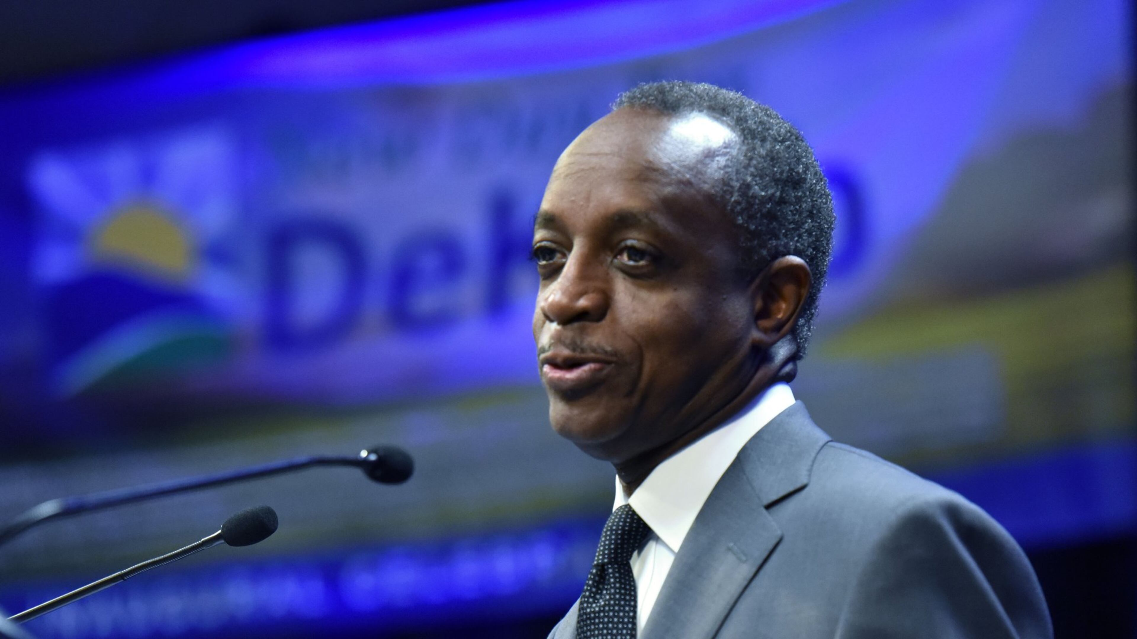 DeKalb CEO Mike Thurmond speaks after he was sworn-in with other county officials on Friday. HYOSUB SHIN / HSHIN@AJC.COM