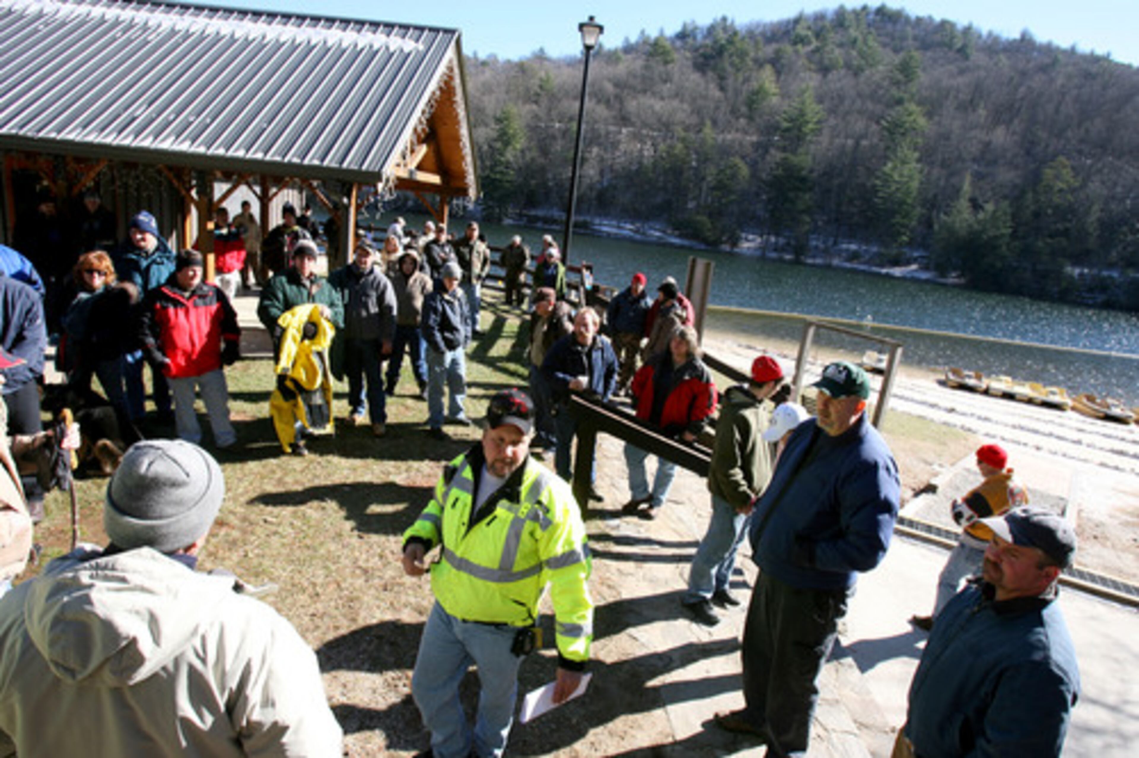 More than two dozen Gwinnett County Sheriff's Office deputies combed the icy ground of Blood Mountain through Thursday night with tracking dogs, but have yet to come up with Emerson's trail.