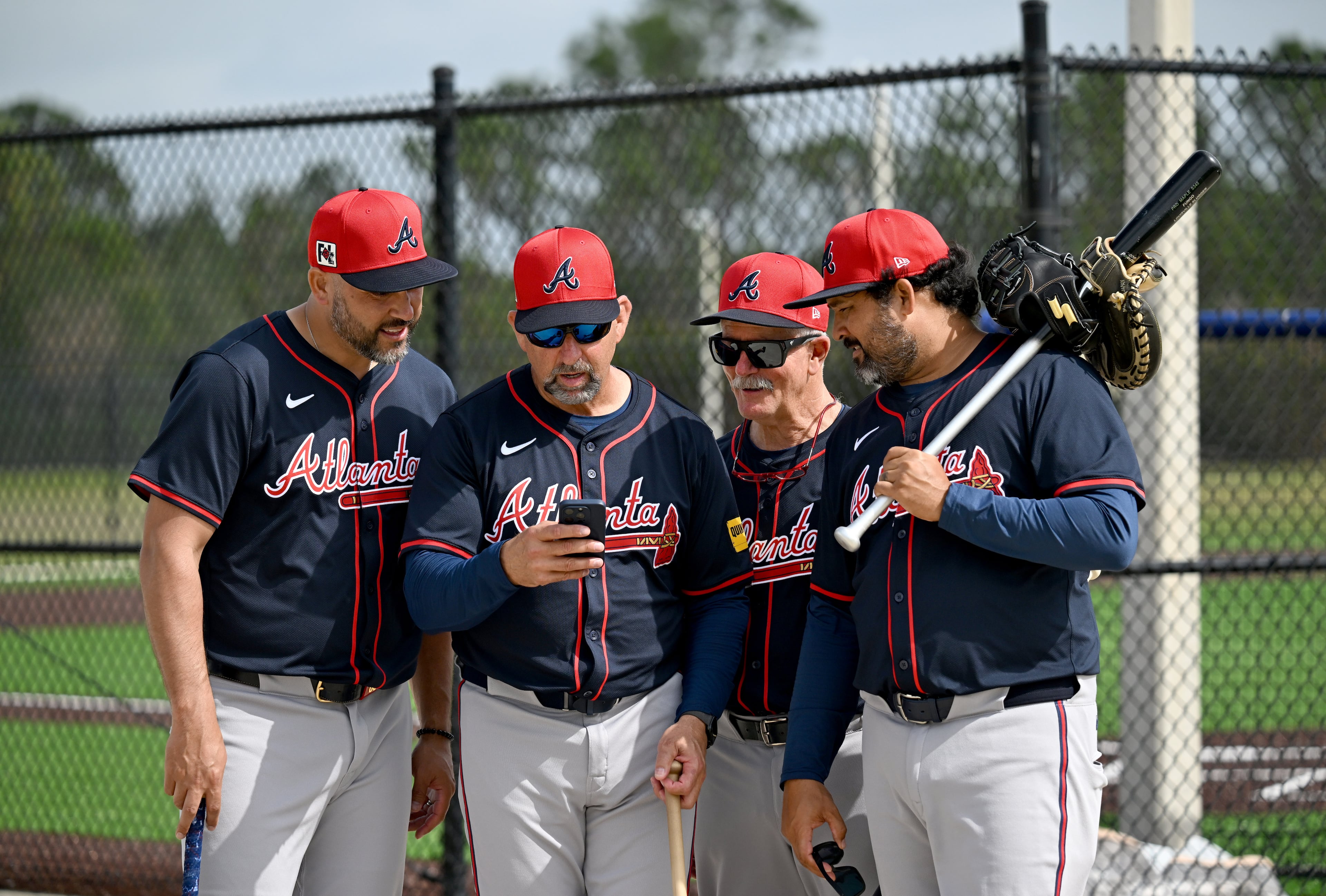 "Y'all see this about Chad?" — Walt Weiss, probably, even though this photo was taken in 2025.