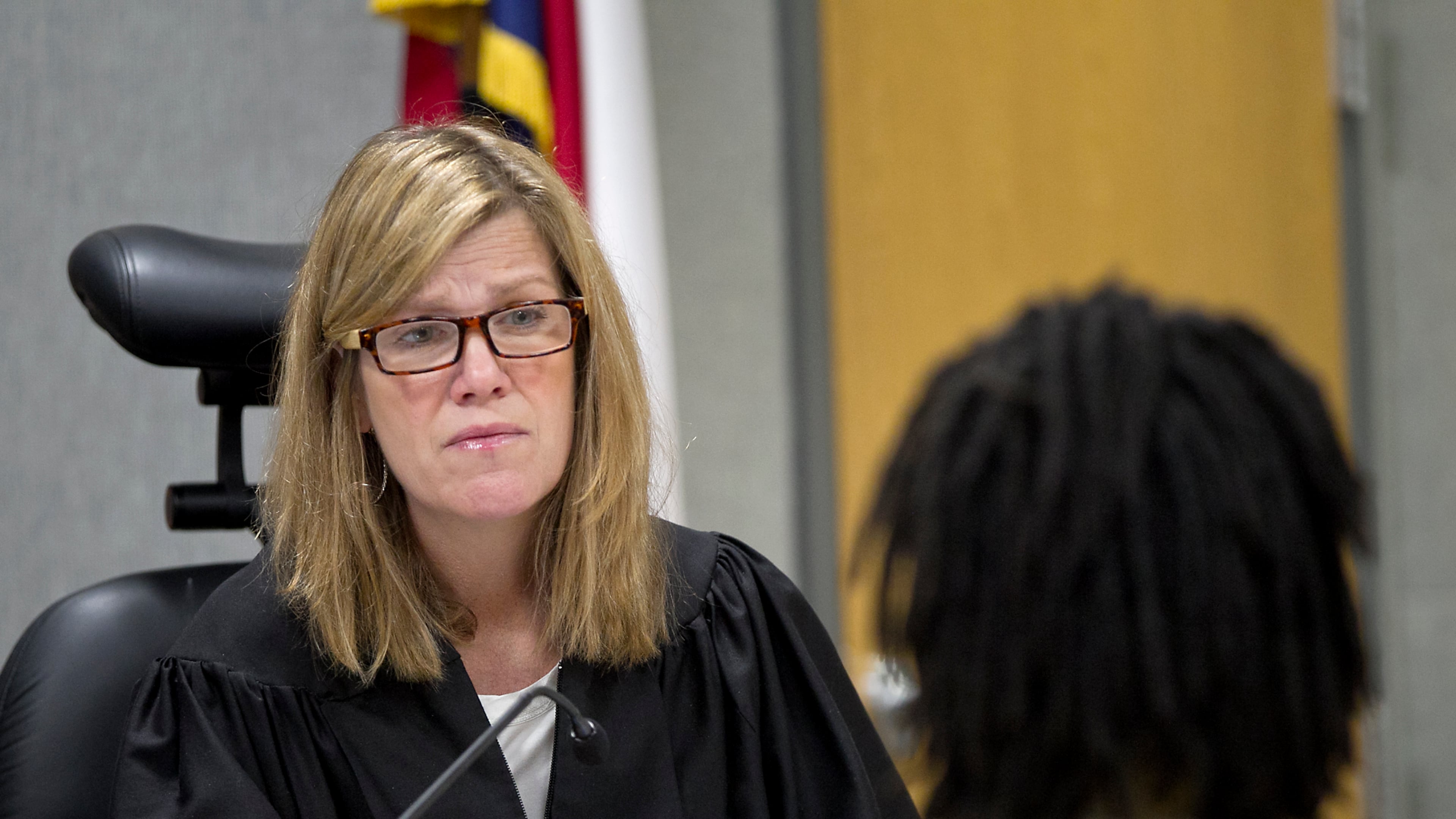 A defendant appeared in Judge Julie Kocurek's court last year to request a court-appointed attorney.