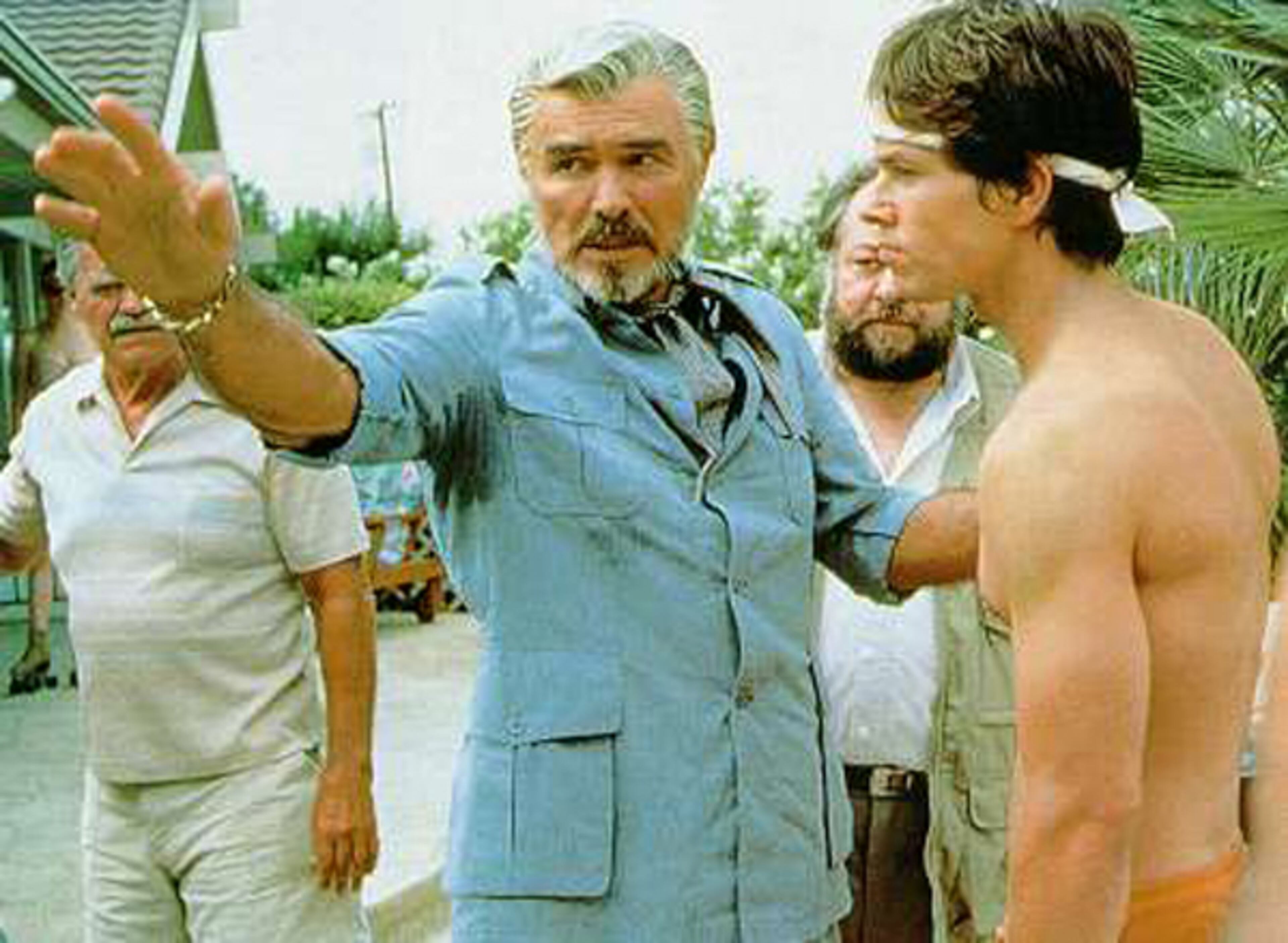 Burt Reynolds and Mark Wahlberg in 'Boogie Nights' (1997).