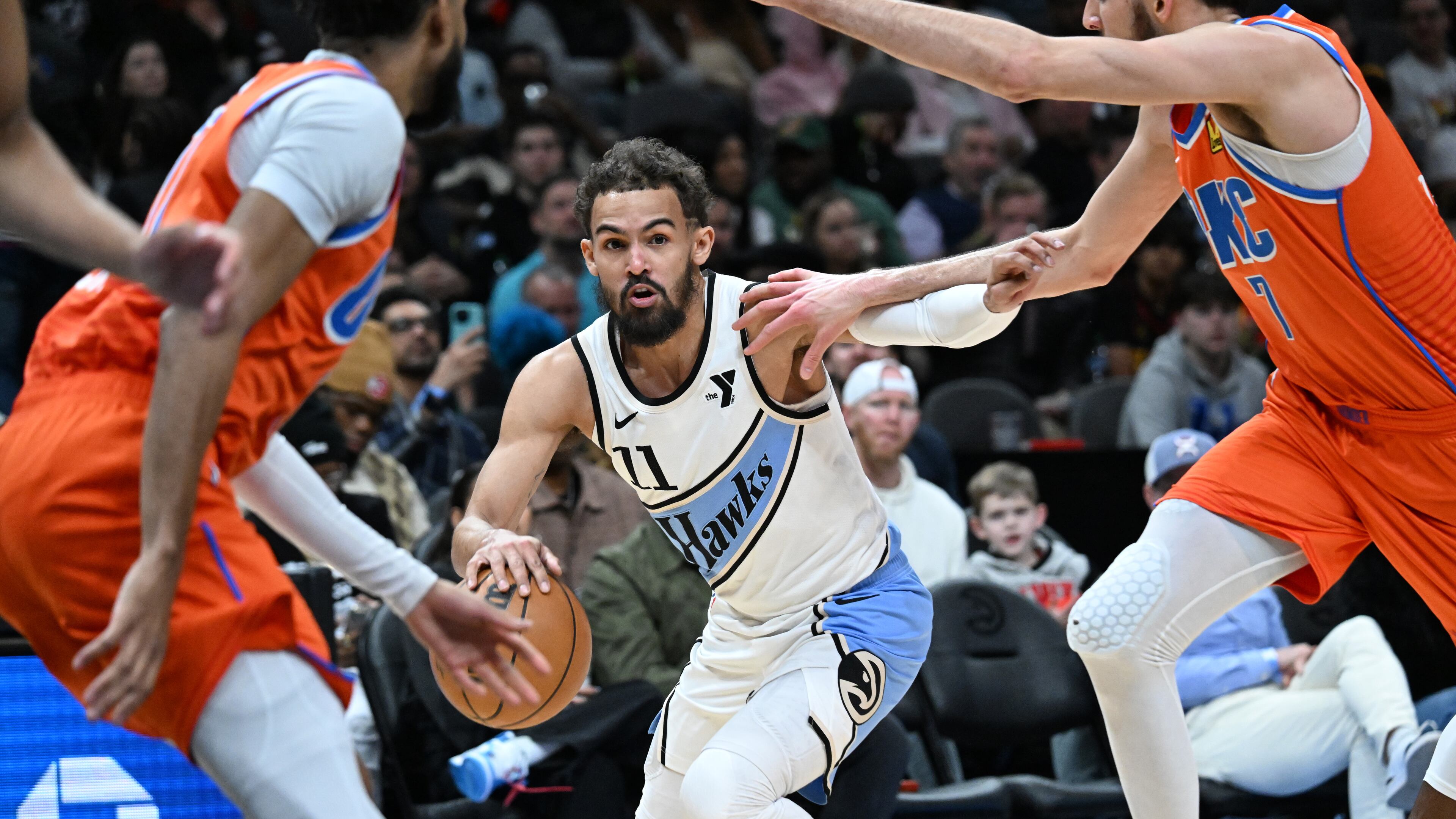 Trae Young is rooting for his hometown Oklahoma City Thunder in the NBA Finals.