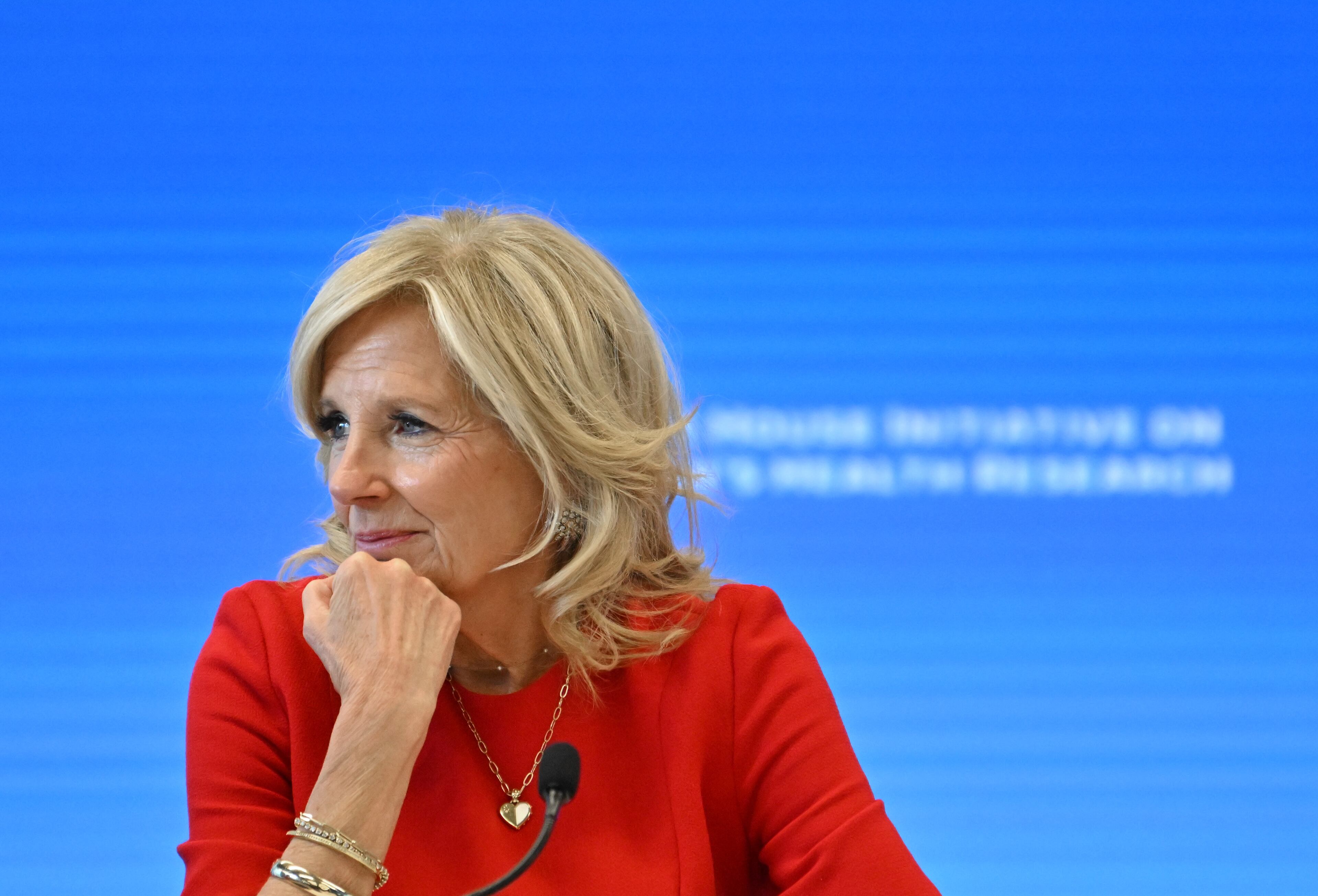 First Lady Jill Biden participates in Atlanta Listening Session on Women’s Health Research at Coda at Tech Square, Wednesday, February 7, 2024, in Atlanta. On Wednesday, February 7th, as part of the White House Initiative on Women’s Health Research, First Lady Jill Biden will travel to Atlanta, Georgia to highlight the importance of women’s health research and private and public sector efforts to accelerate progress on women’s health. The First Lady will first deliver remarks at the Morehouse School of Medicine’s 2024 Women’s Heart Healthy Luncheon, where she will spotlight women’s heart health. Dr. Biden will later participate in a listening session on women’s health research at Coda at Tech Square with local leaders from the private and public sectors. (Hyosub Shin/hyosub.shin@ajc.com)