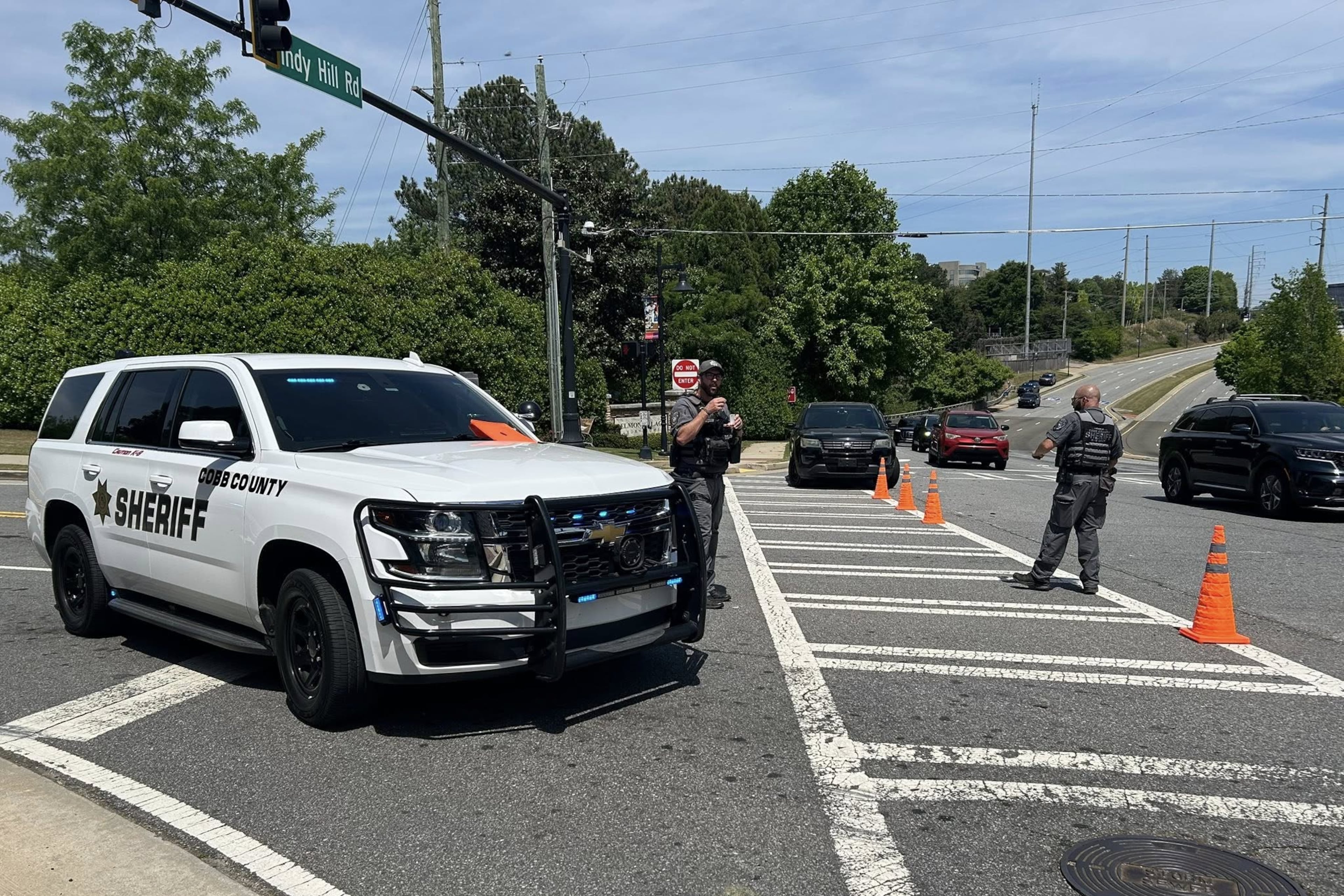 Authorities in Cobb County are searching Tuesday for a man who they said is wanted on an outstanding warrant for murder. The man, identified as 31-year-old Damian Strozier, pointed a gun at an officer around 1 p.m. as officials tried to contact him and then ran away, according to Cobb police. (Photo from Cobb County Police Department Facebook)