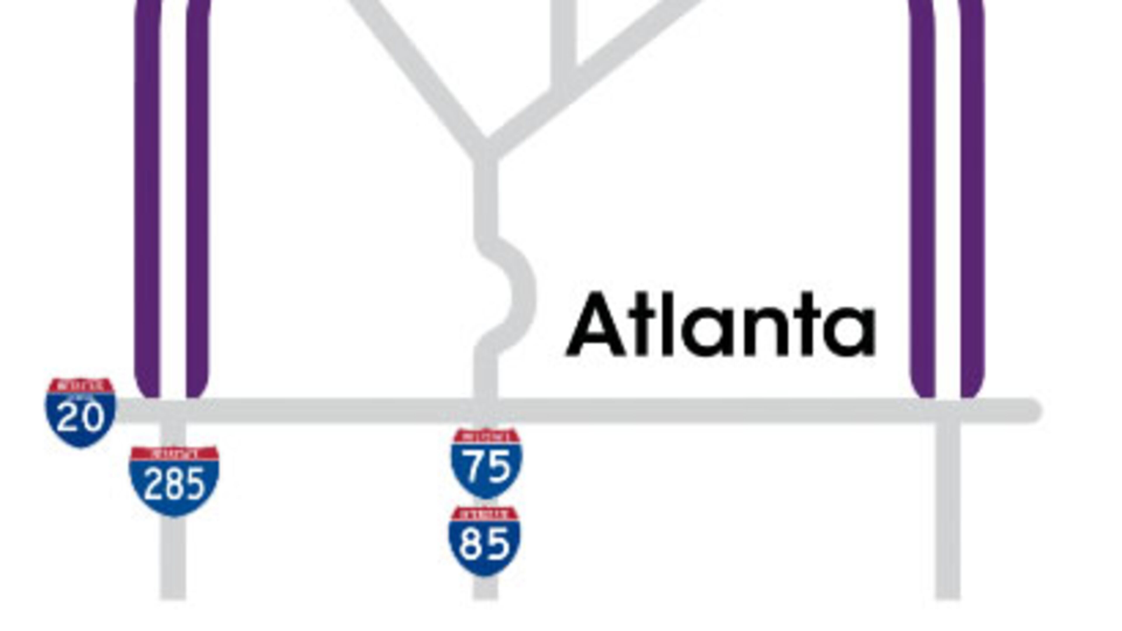 On both the east and west sides in Cobb and DeKalb counties, revised plans by the Georgia Department of Transportation may extend interchange access points to Interstate-20. (Courtesy of Georgia Department of Transportation)