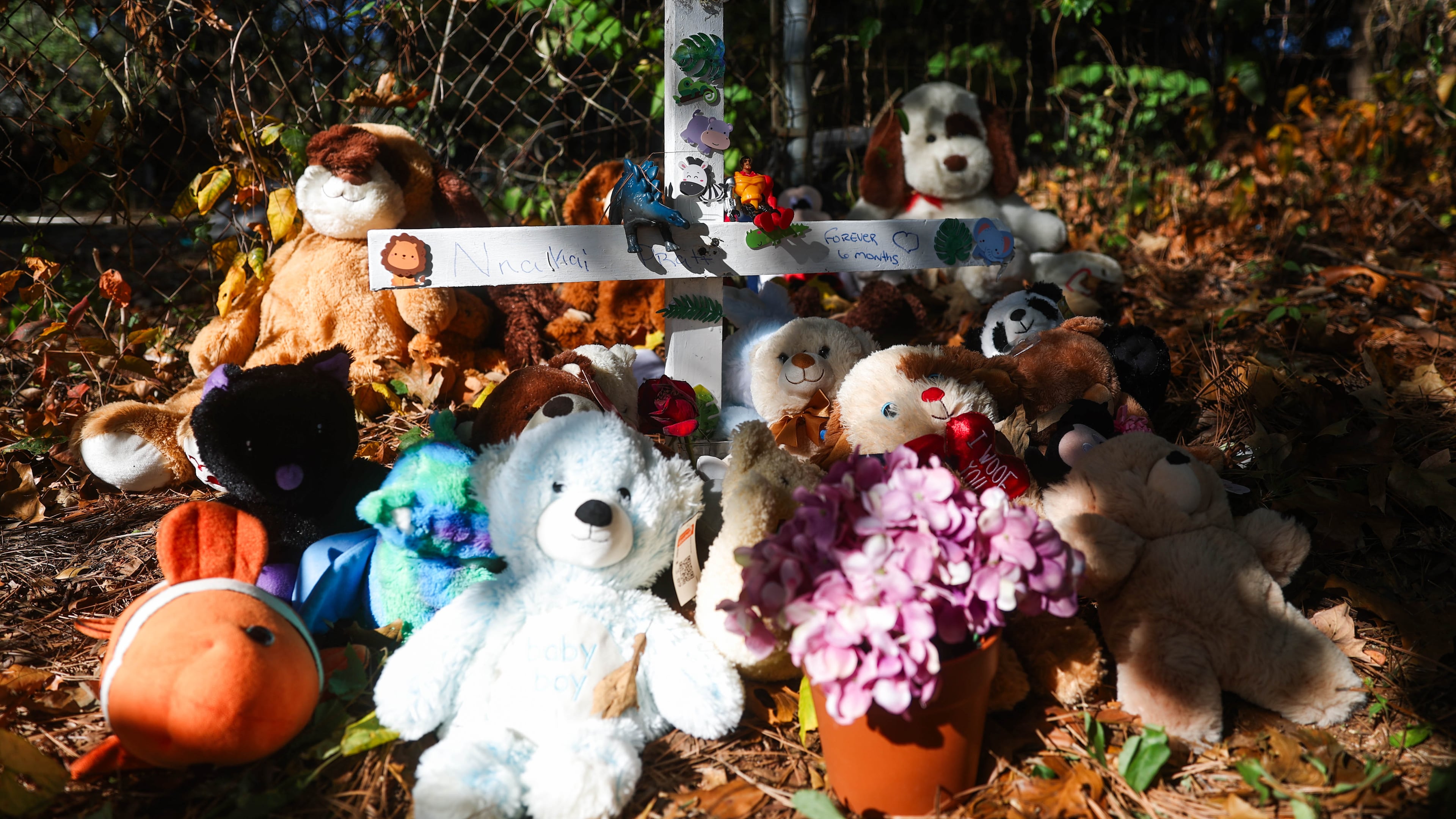 A memorial was started for Nnakai Pratt after the 6-month-old's father was accused of killing him in Jonesboro. It was one of 30 homicides investigated by Clayton County police last year. (Abbey Cutrer/AJC)