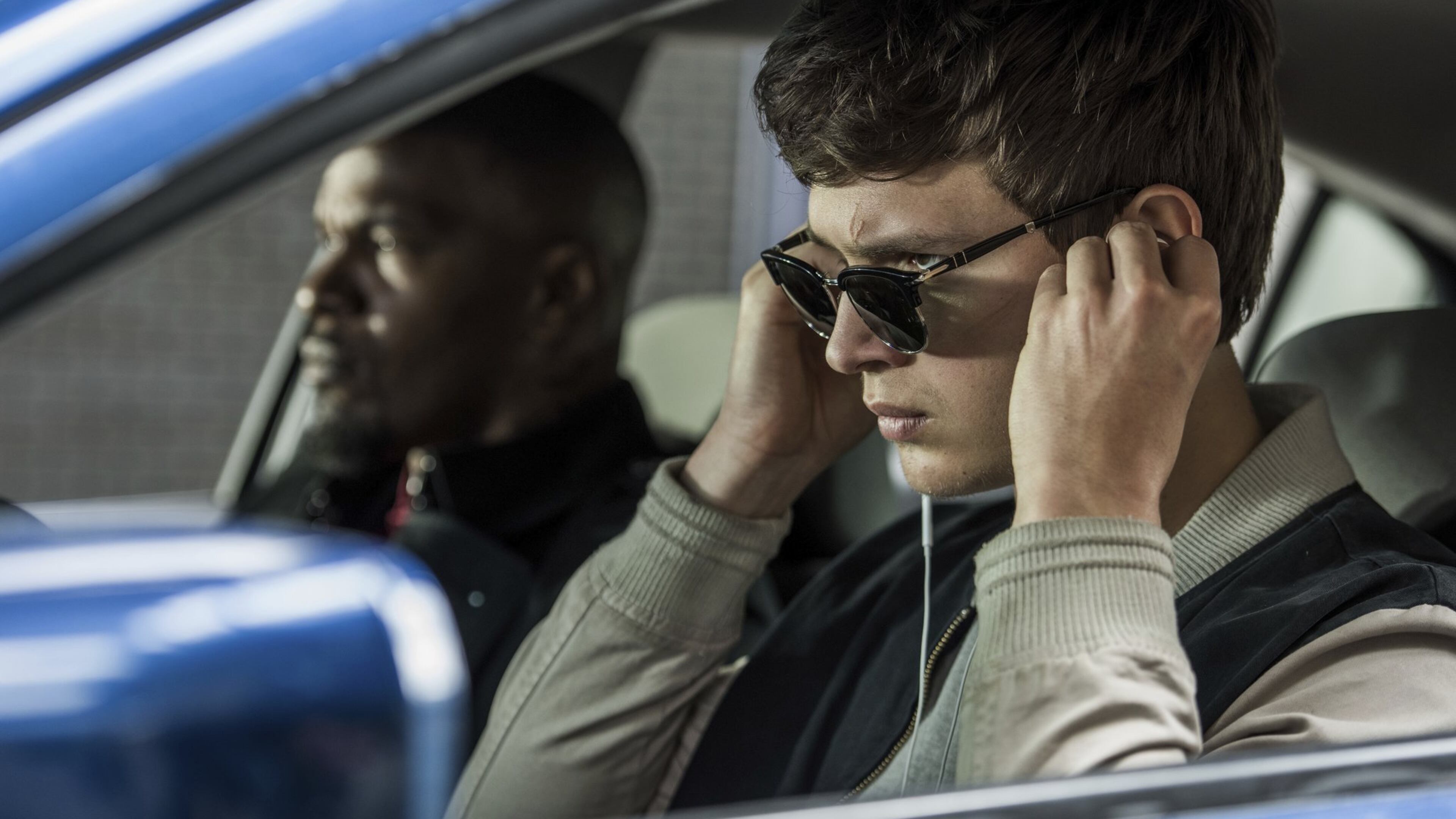 Ansel Elgort, right, and Jamie Foxx star in a scene from “Baby Driver.” Contributed by Wilson Webb/Sony/TriStar Pictures via AP