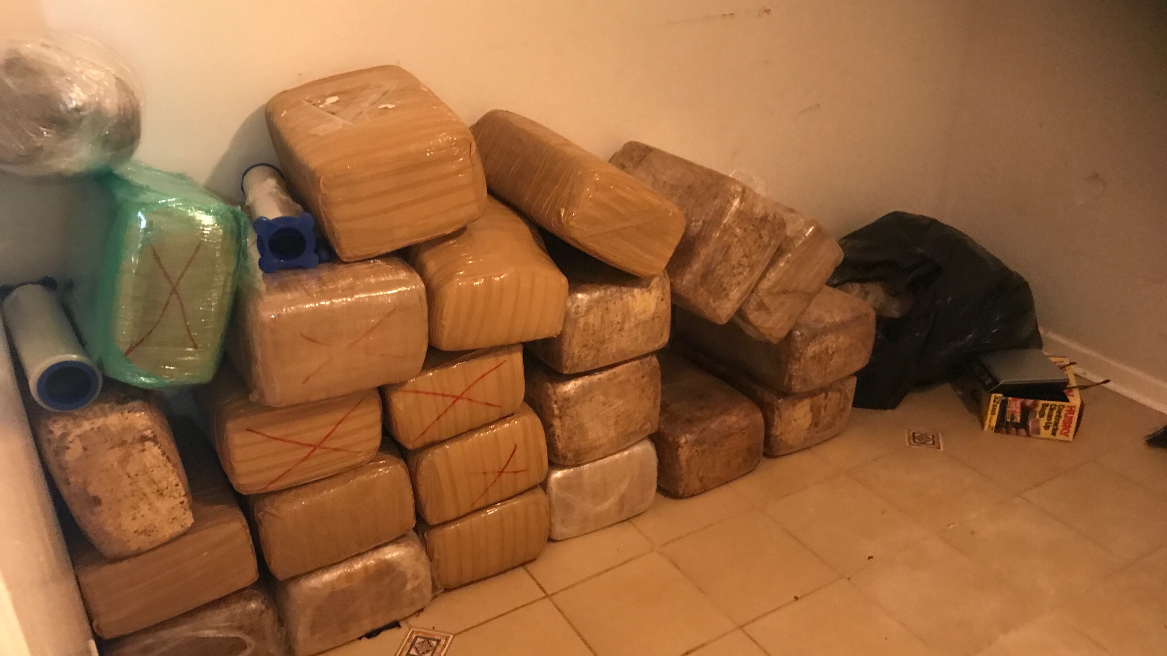 Henry County drug agents seized about 1,250 pounds of marijuana Wednesday. (Credit: Flint Circuit Drug Task Force)