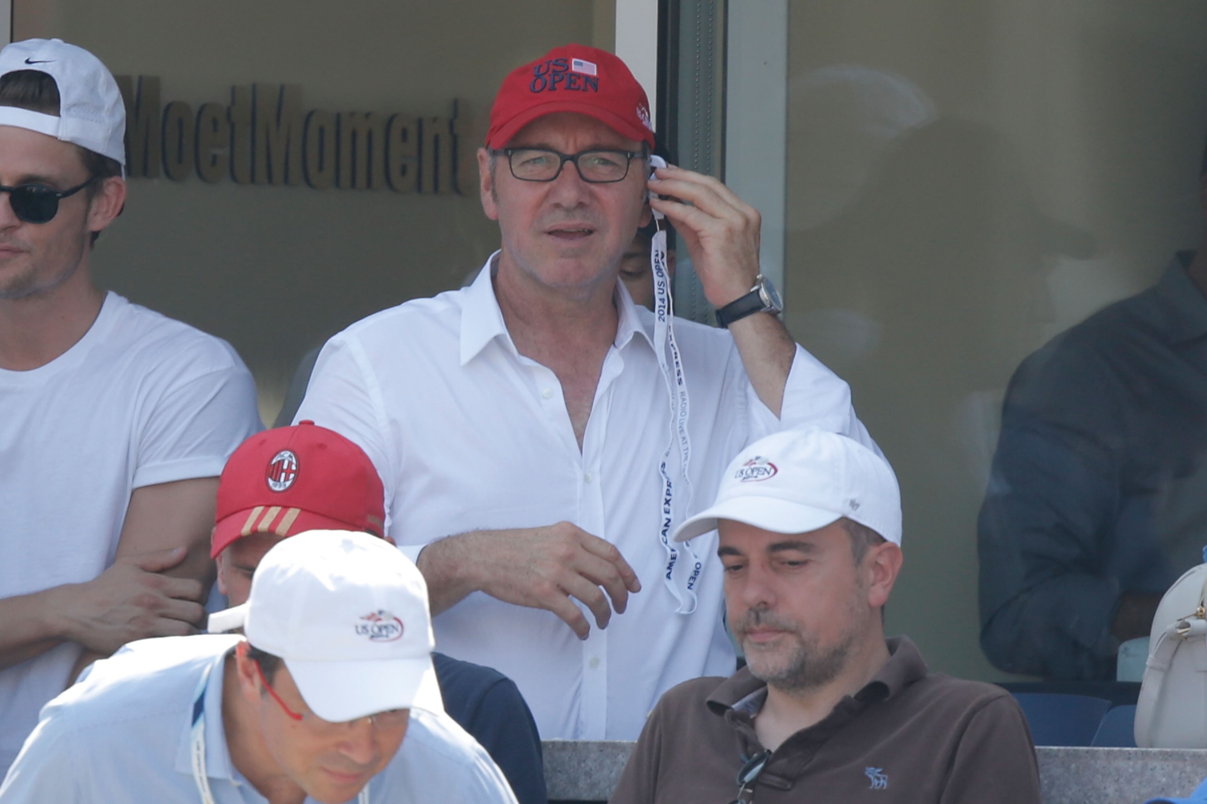 Kevin Spacey attends the Moet & Chandon Suite at The 2014 US Open at USTA Billie Jean King National Tennis Center on Sept. 6, 2014 in New York City. (Photo by Joe Scarnici/Getty Images for Moet & Chandon)