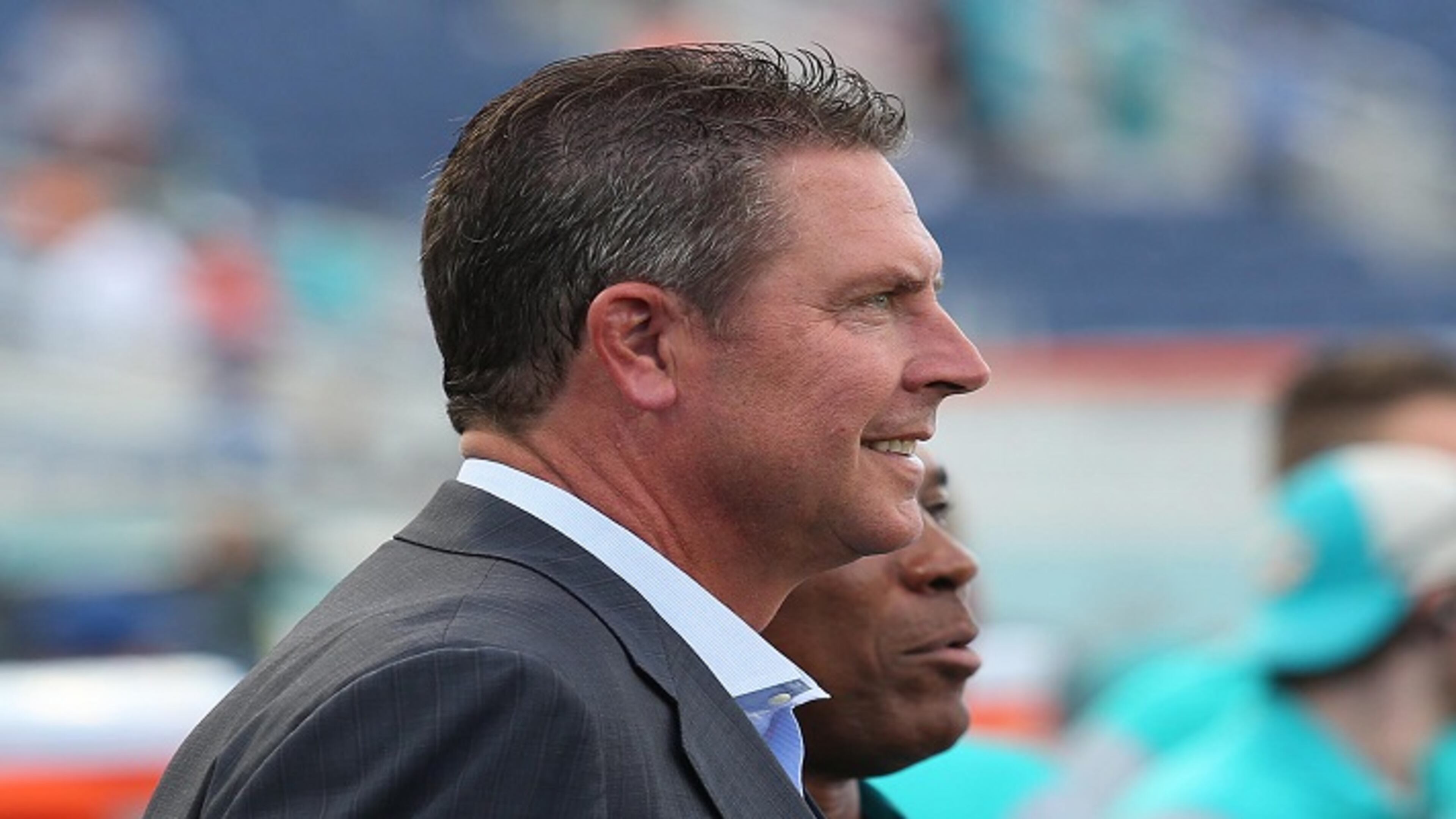 Dan Marino watches from the sidelines before the Miami Dolphins face the Atlanta Falcons in an NFL preseason game on August 25, 2016, at Camping World Stadium in Orlando, Fla. (Stephen M. Dowell/Orlando Sentinel/TNS)