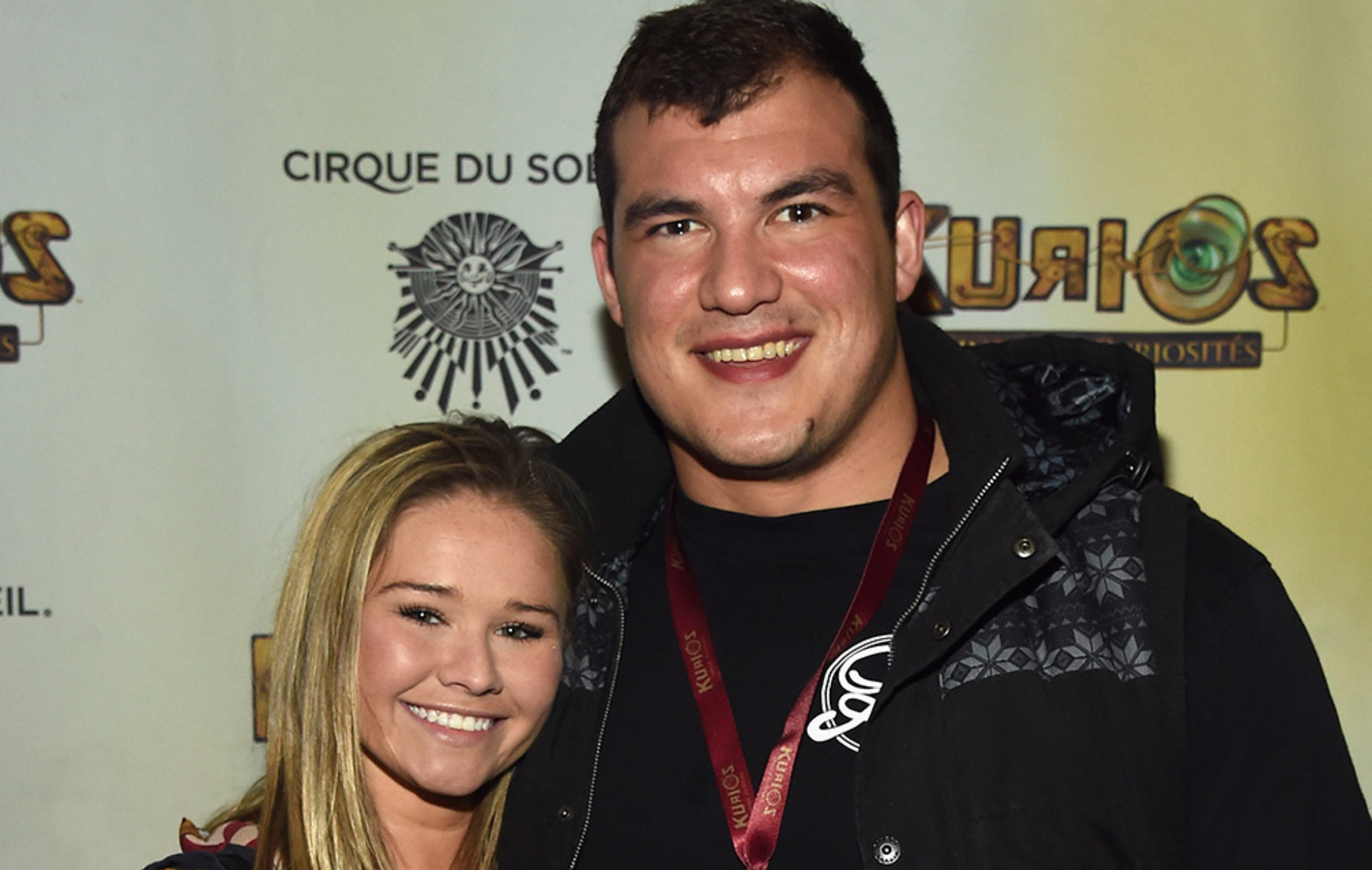Bailey Bowers and Adam Gotsis, NFL prospect from Georgia Tech, attend the Atlanta Premiere Of Cirque du Soleil's Kurios - Cabinet Of Curiosities Thursday, March 3, 2016 in Atlanta. The show runs through May 8 at Atlantic Station.