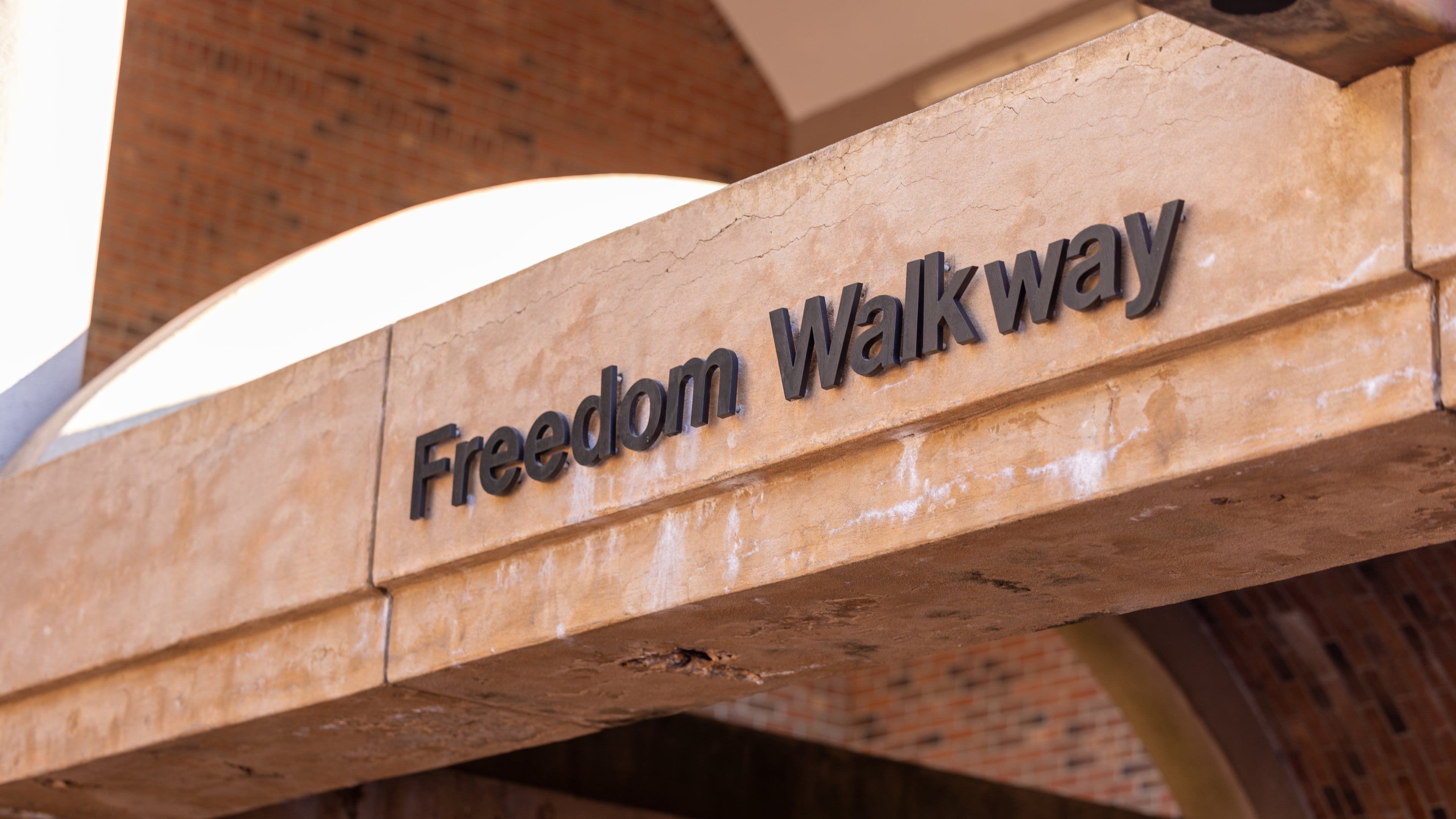 Freedom Walkway sign at Martin Luther King Jr. National Historical Park on November 13, 2022