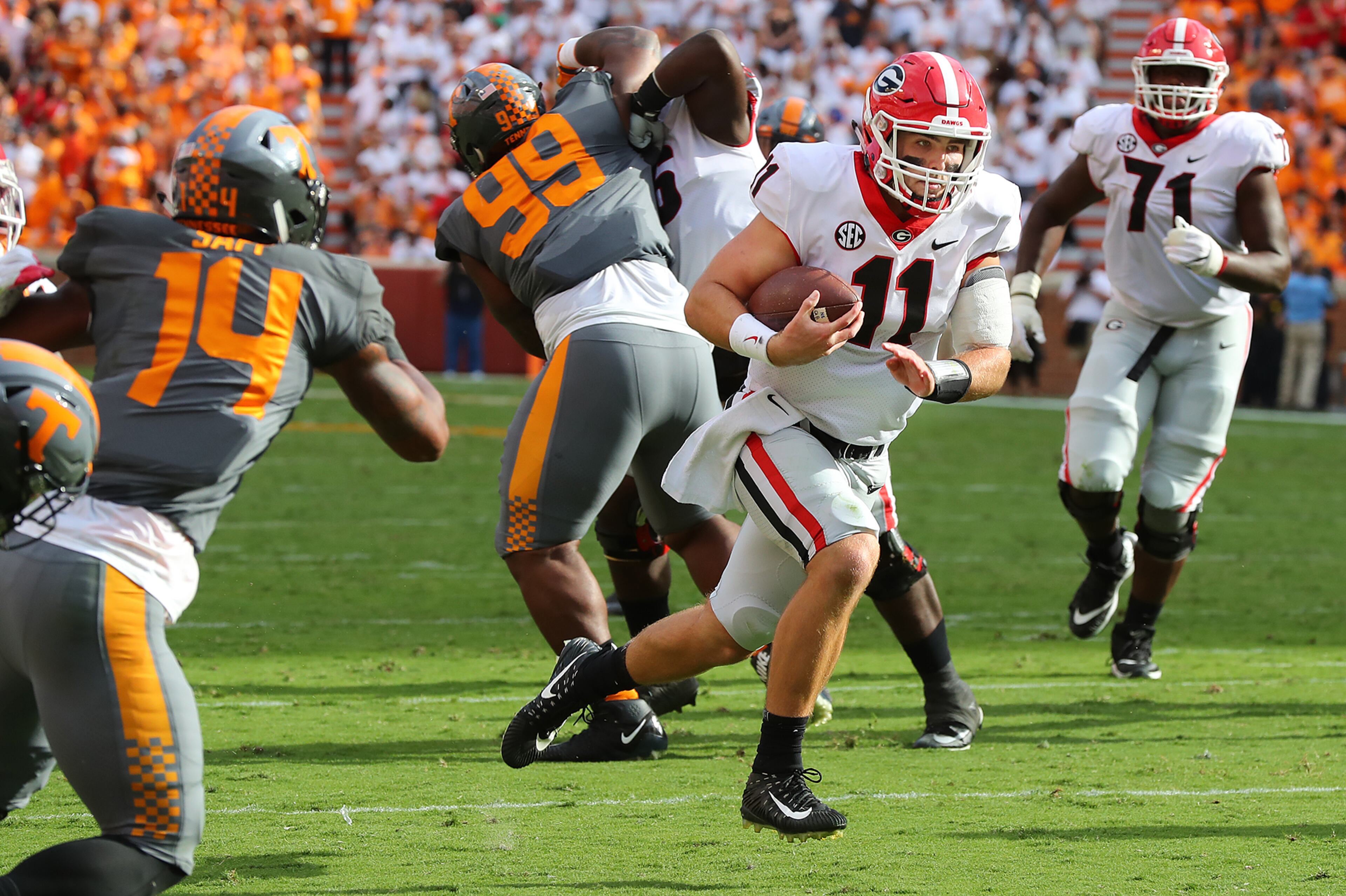 Georgia 41, Tennessee 0 (Sept. 30, 2017). (Curtis Compton/ccompton@ajc.com).