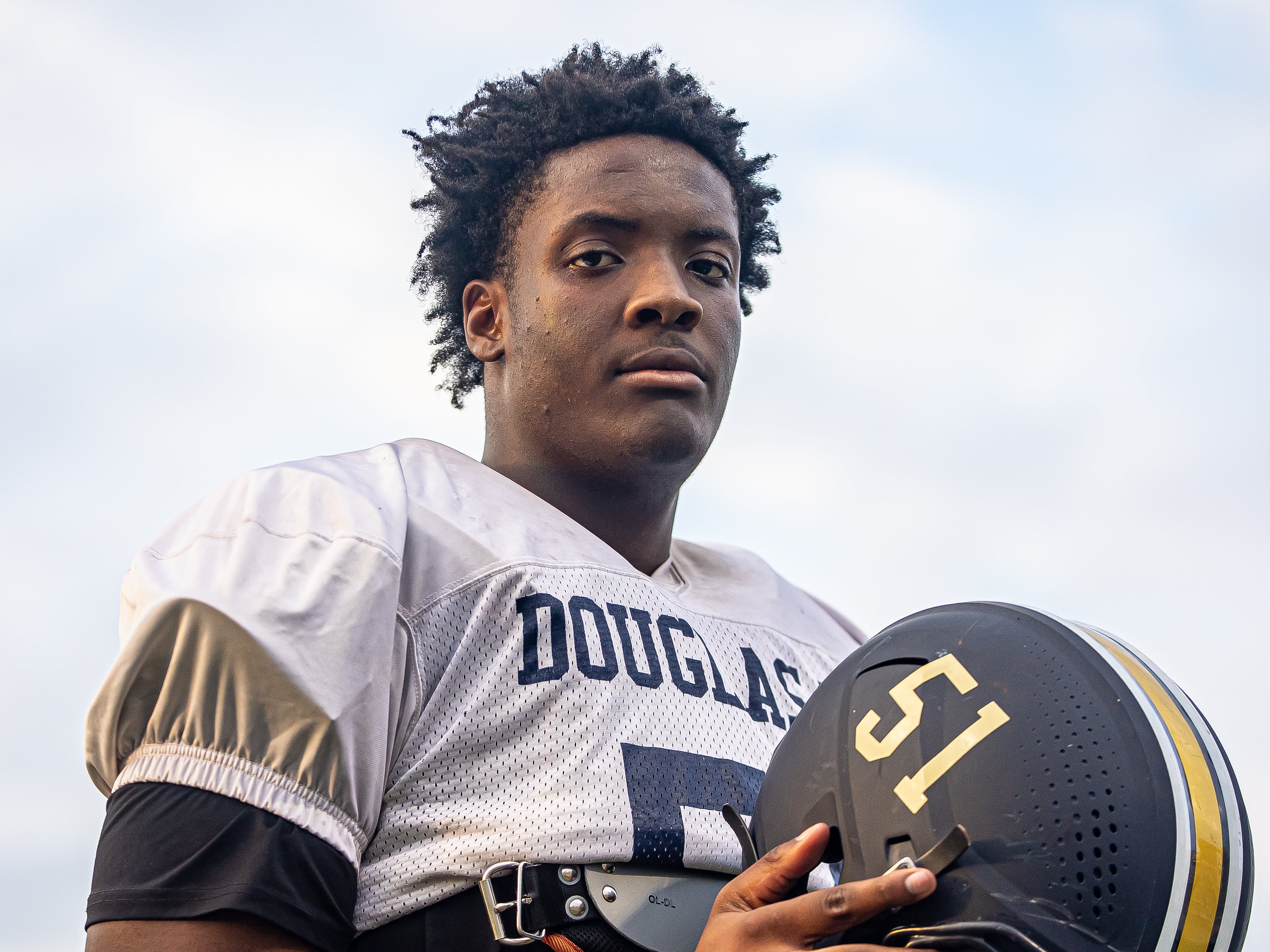 Douglas County's Joshua Sam-Epelle is a 6-foot-8-plus and 305-pound offensive tackle prospect who has committed to Georgia Tech. (Jeff Sentell/DawgNation)