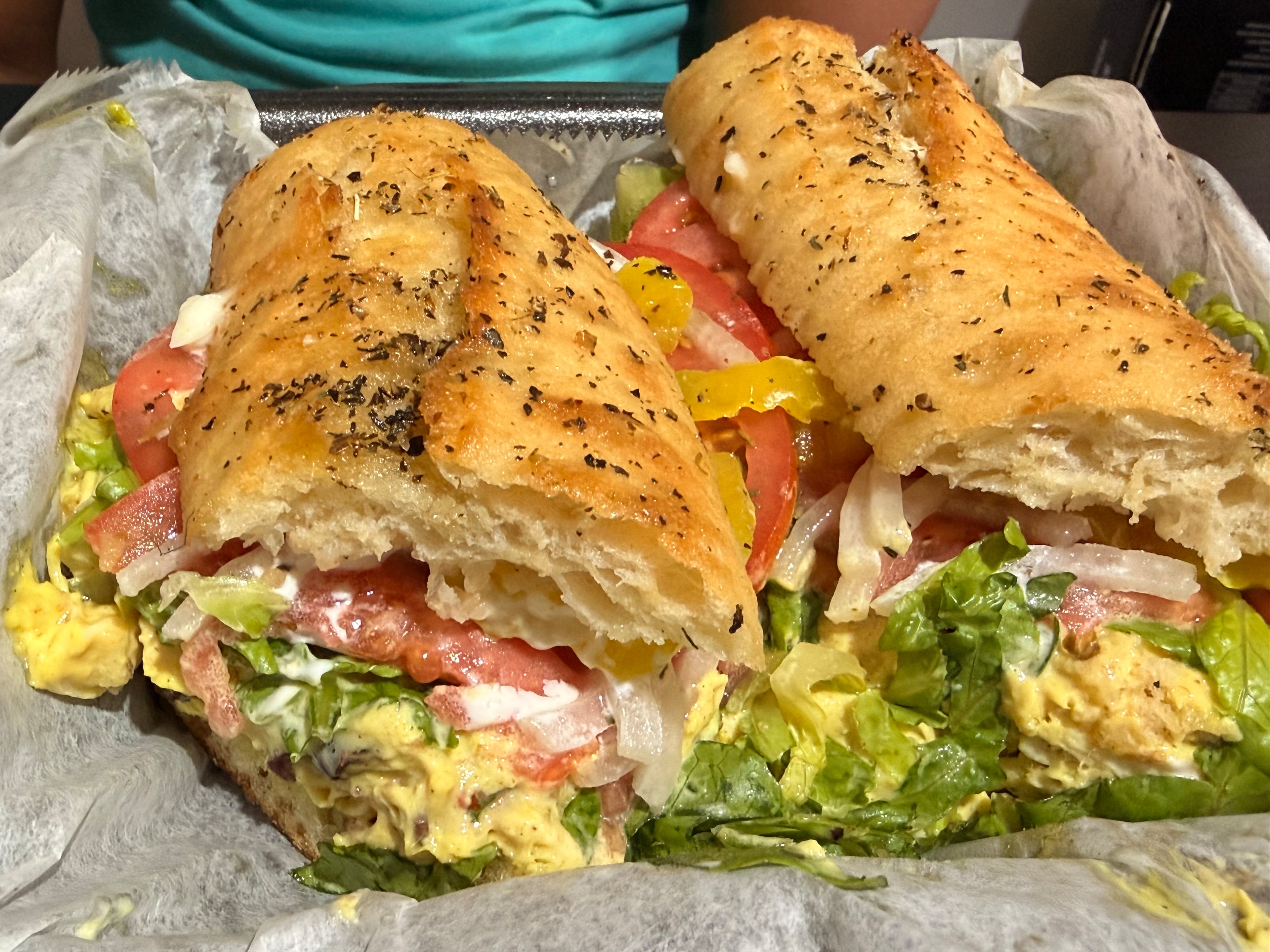 The Tribeca grinder from BoJaynes Specialty Foods in McDonough gives main character energy. (Justin Brown for the AJC)