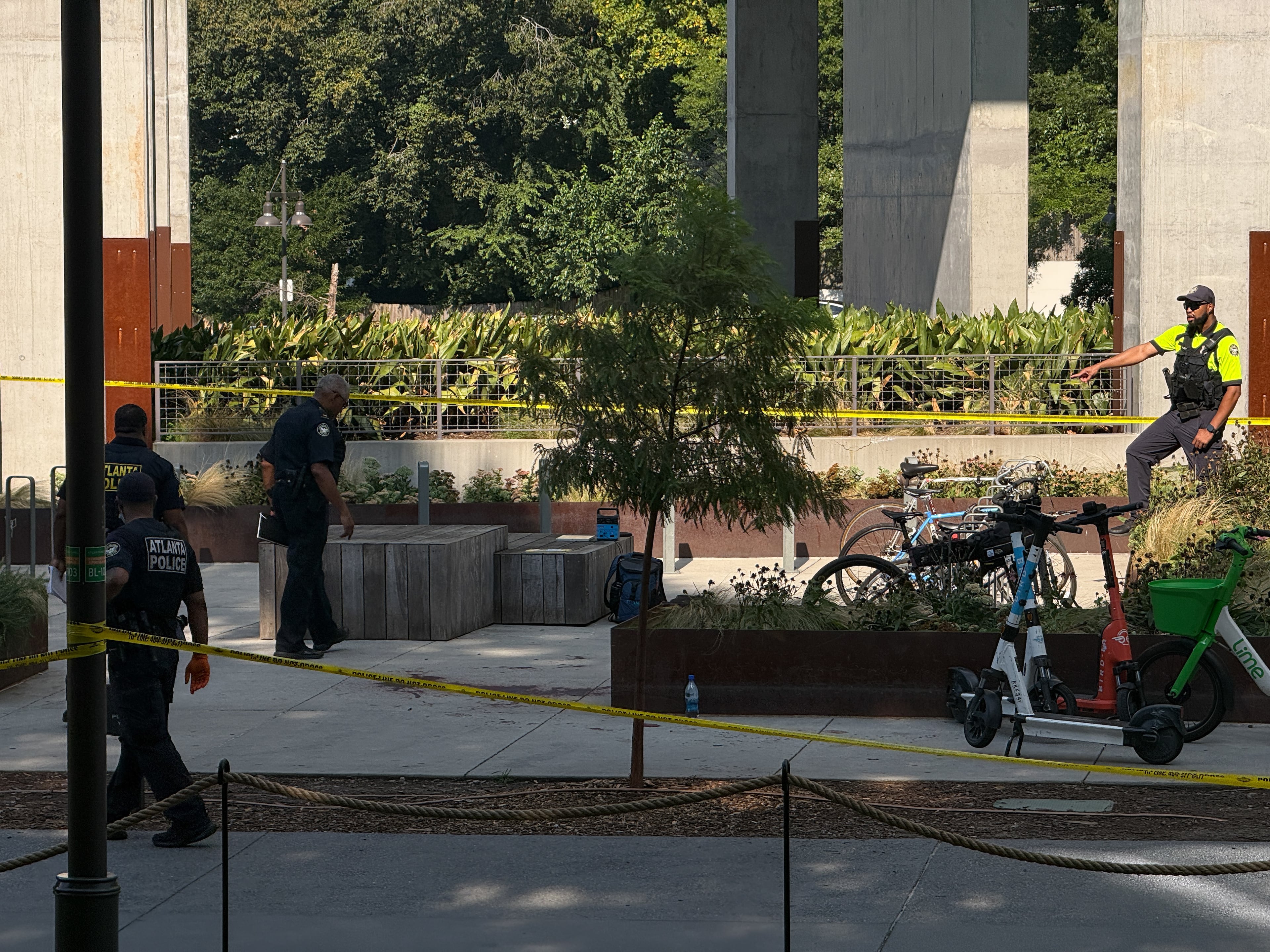 Police say Johnathan Hamby got into an argument with another man and stabbed him in the neck on the Beltline at Ponce de Leon Avenue on Sunday, Aug. 23, 2026. (Megan Varner for the AJC)