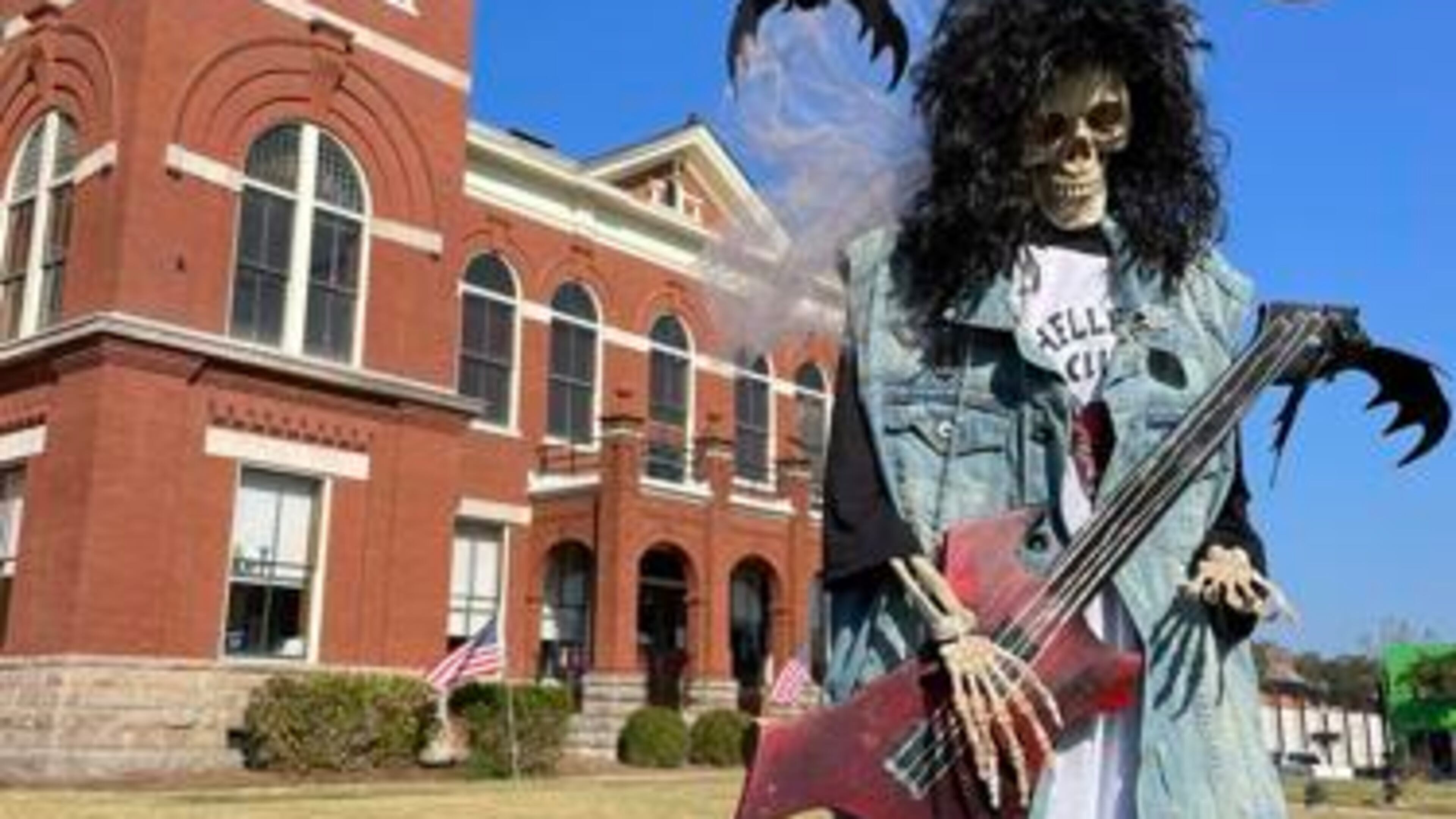 Hannah and Cameron Thompson, owners of Gold Lion Farm, were excited to create a scarecrow for the Butts County Chamber of Commerce's Scare of the Square scarecrow contest. A thief stole their excitement, and their scarecrow. (Handout)