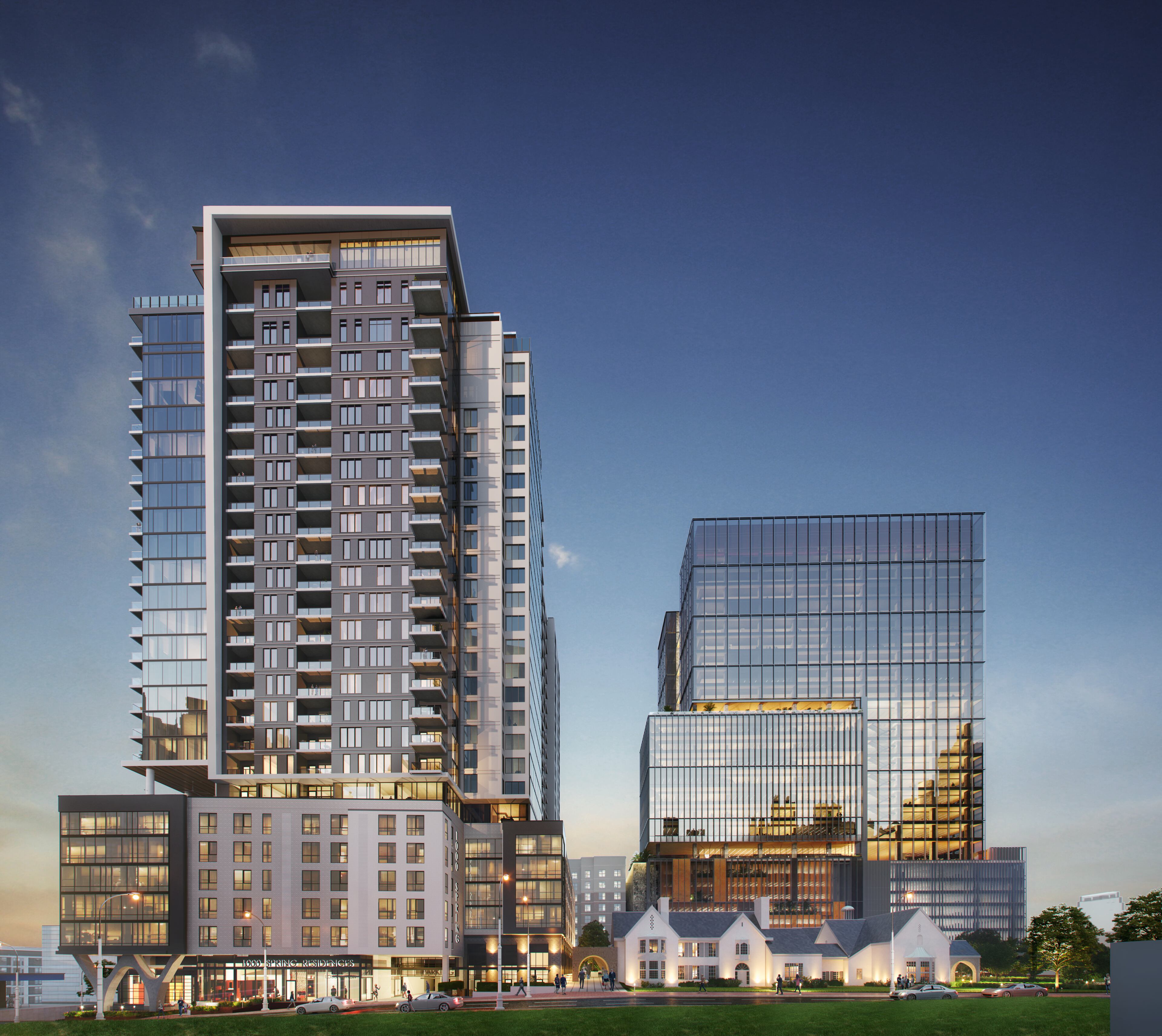 This is a rendering of Spring Quarter's full campus, a 4.1-acre development in Midtown.